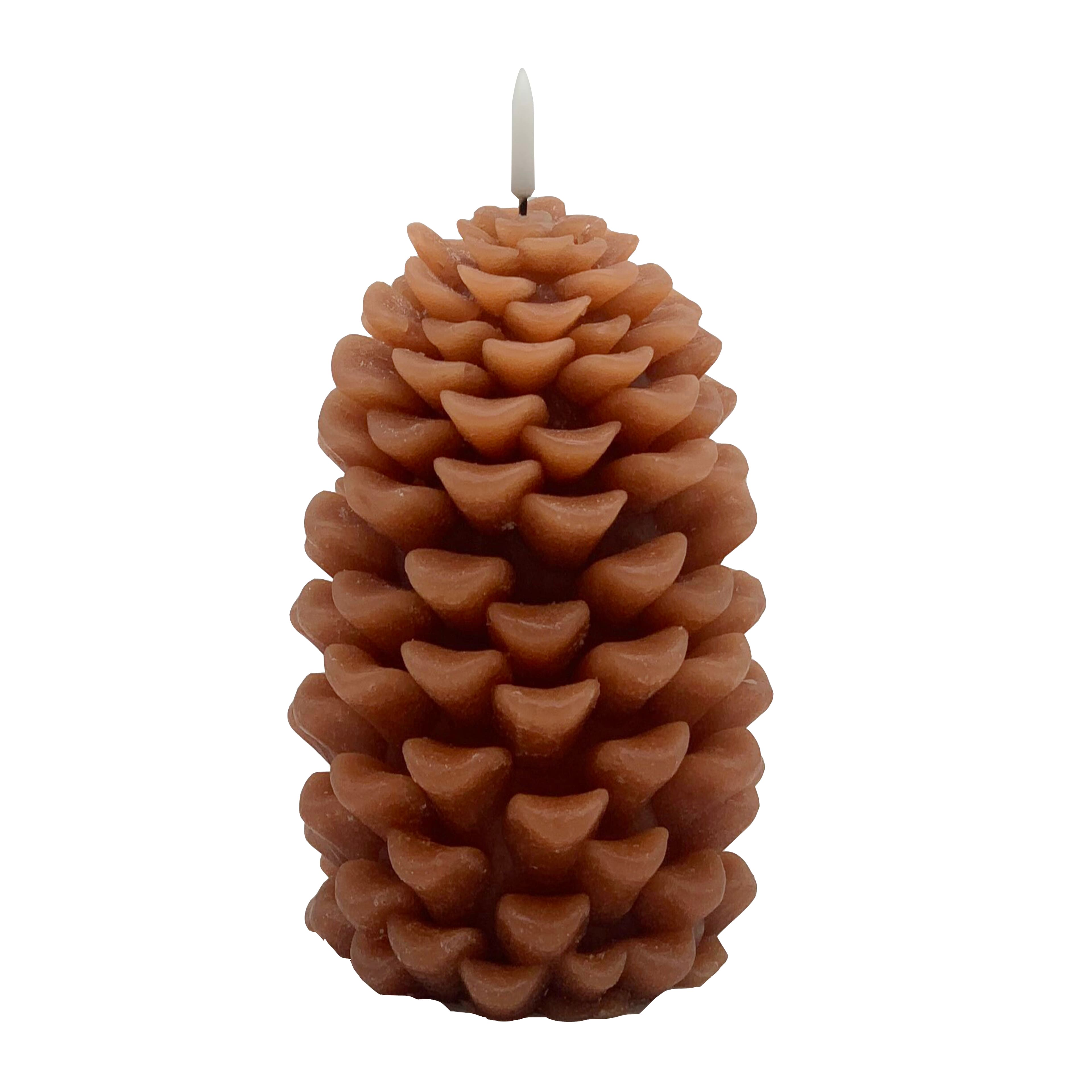 6&#x22; Brown LED Pinecone Candle by Ashland&#xAE;
