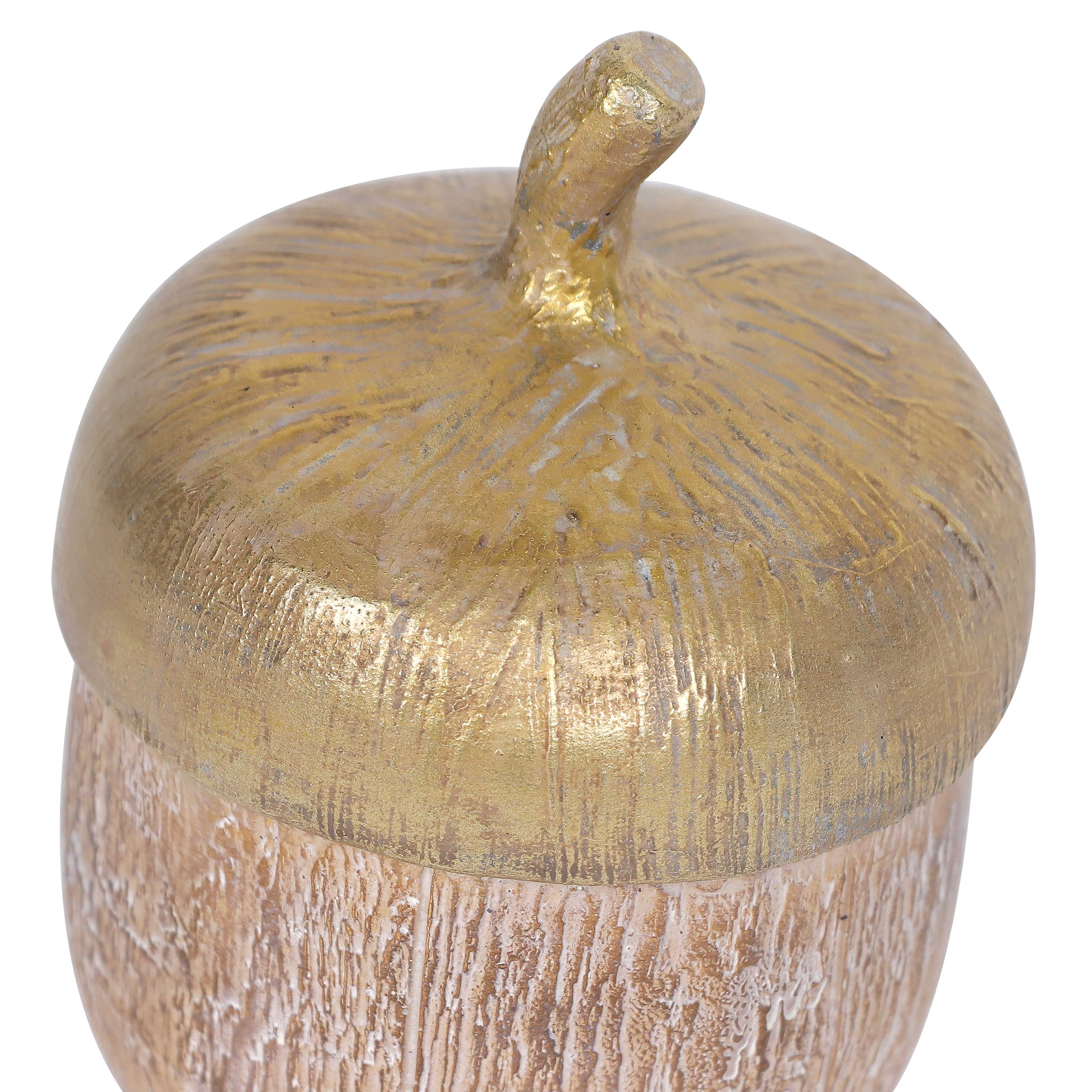 3.75&#x22; Gold Acorn Tabletop D&#xE9;cor by Ashland&#xAE;