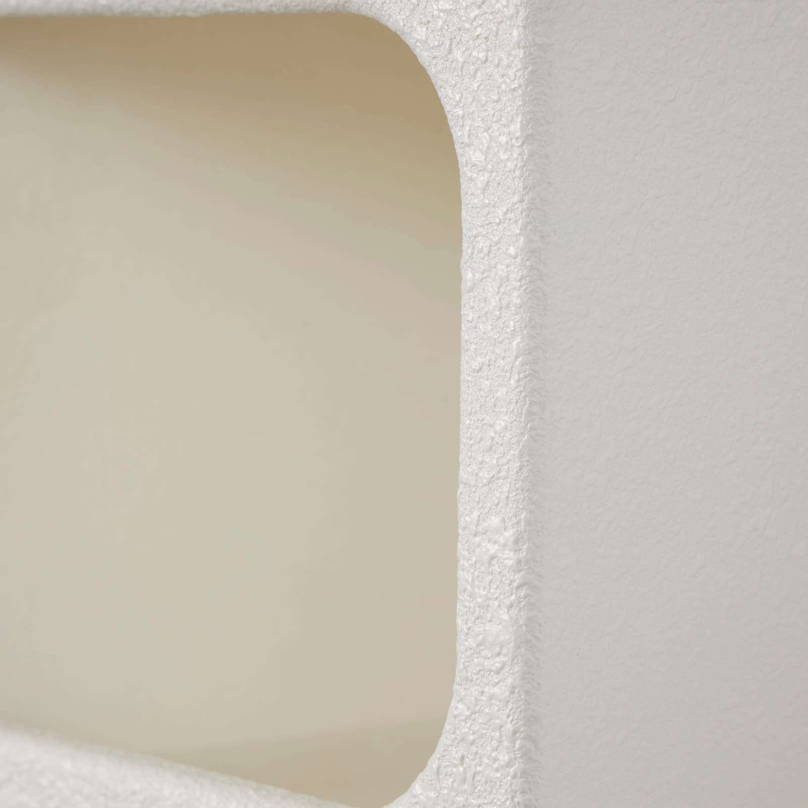 24&#x22; Cream Geometric Arched Wall Shelf