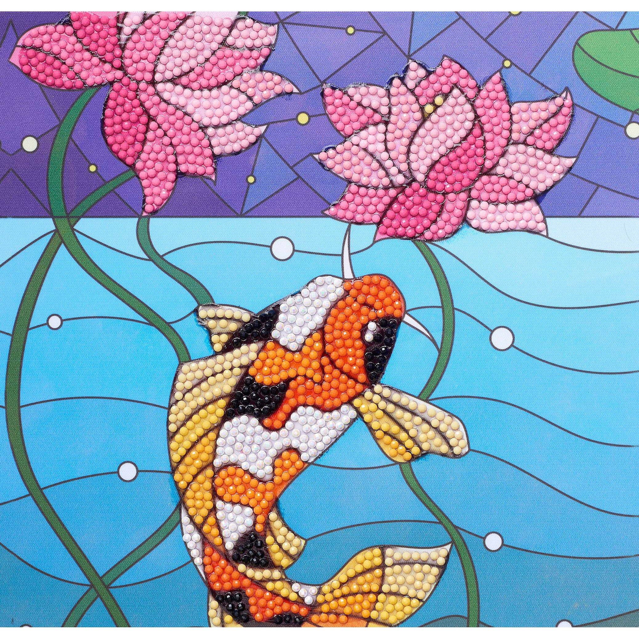 Diamond Art Stained Glass Koi Beginner Kit Michaels Diamond Art Stained Glass Koi Beginner Kit Michaels