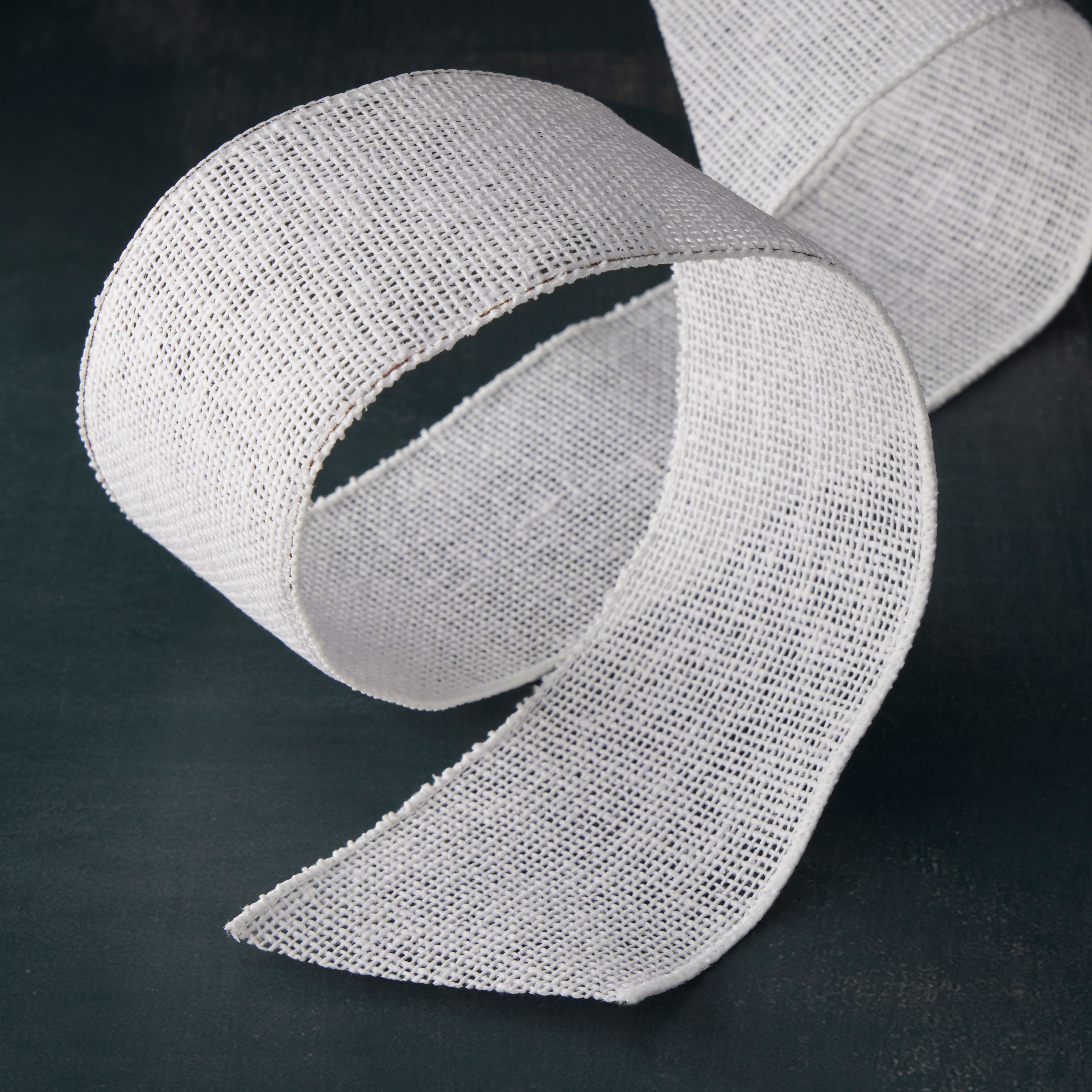 2.5" x 25ft. Wired Faux Burlap Ribbon by Celebrate It