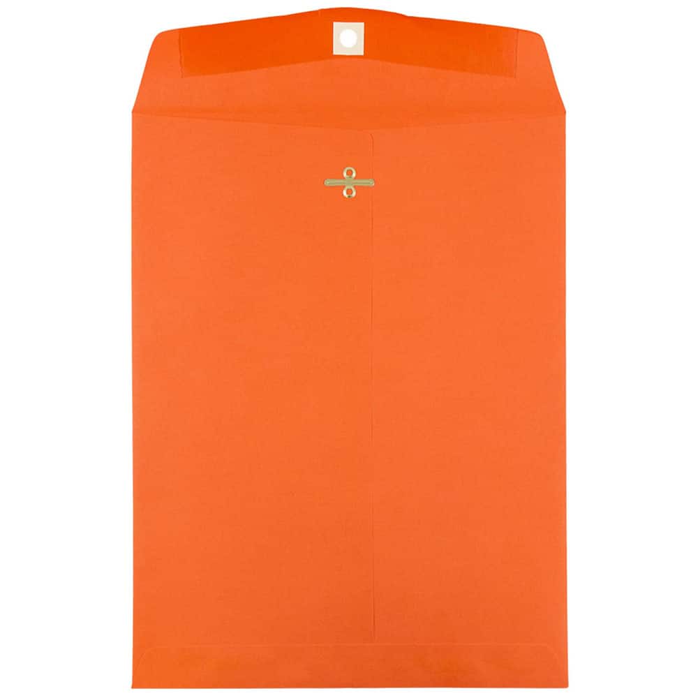 JAM Paper 9&#x22; x 12&#x22; Orange Recycled Clasp Closure Envelopes