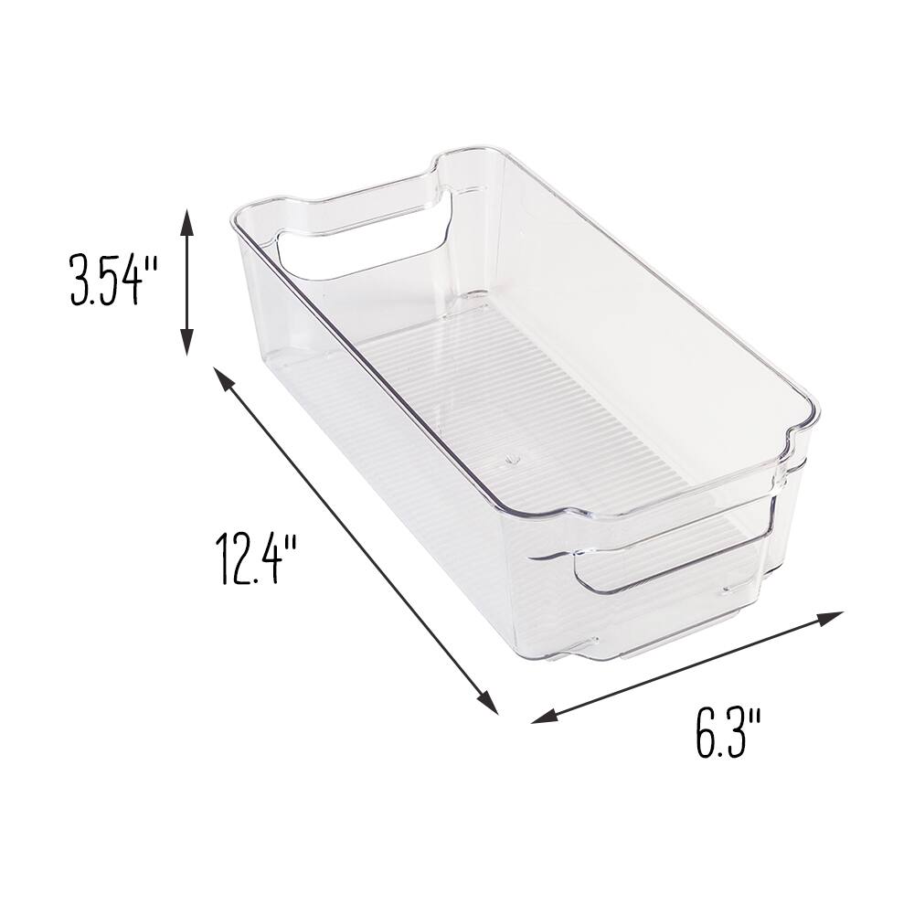 Honey Can Do Clear BPA-Free Stackable Refrigerator Organizer Storage Bins Set