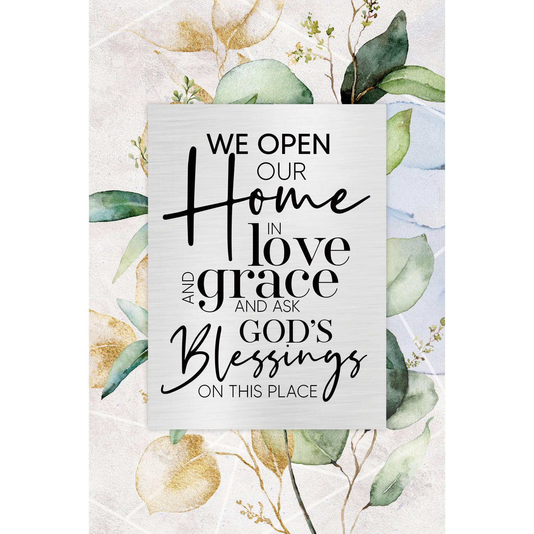 9" We Open Our Home Plaque