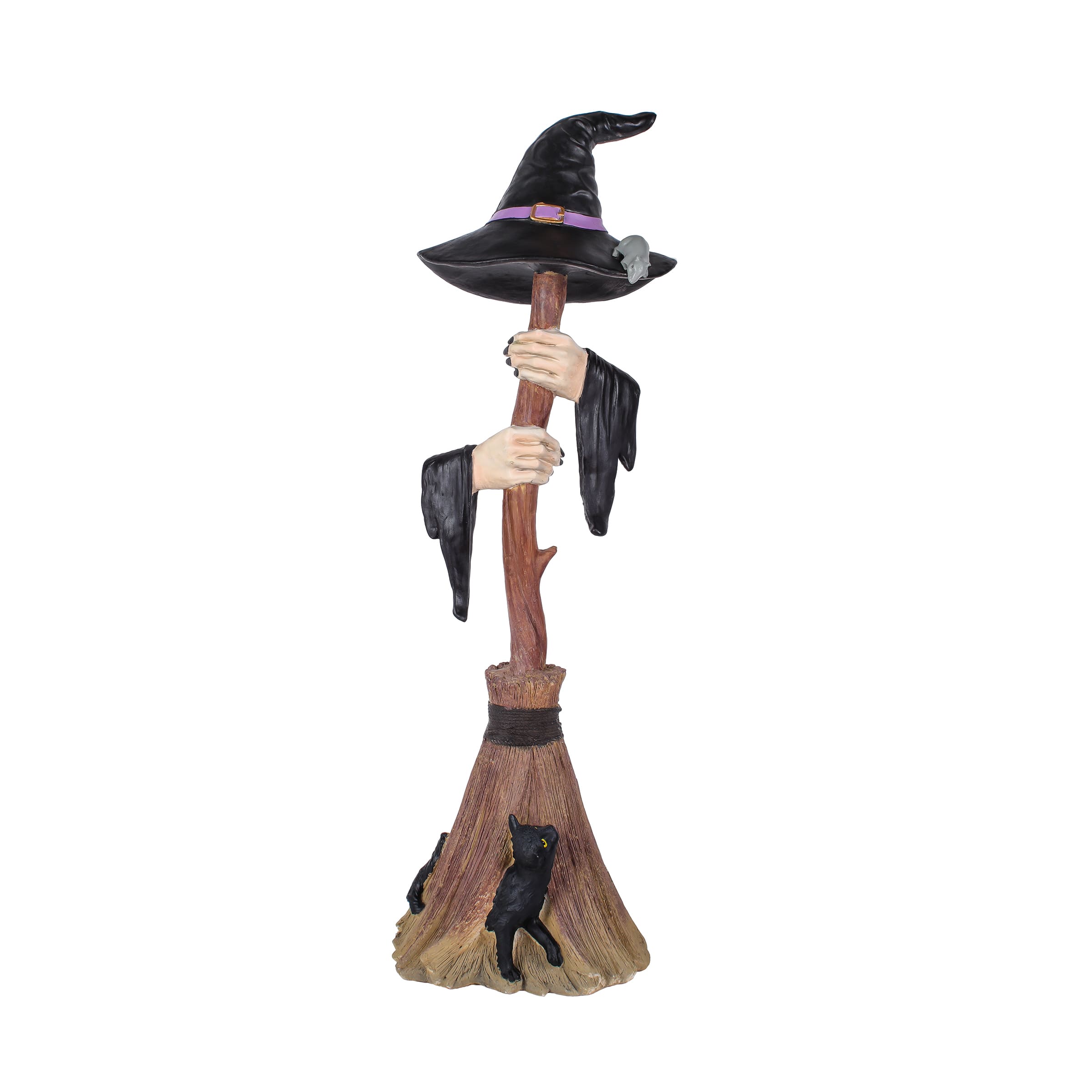 4ft. Broom with Arms &#x26; Witch Hat D&#xE9;cor