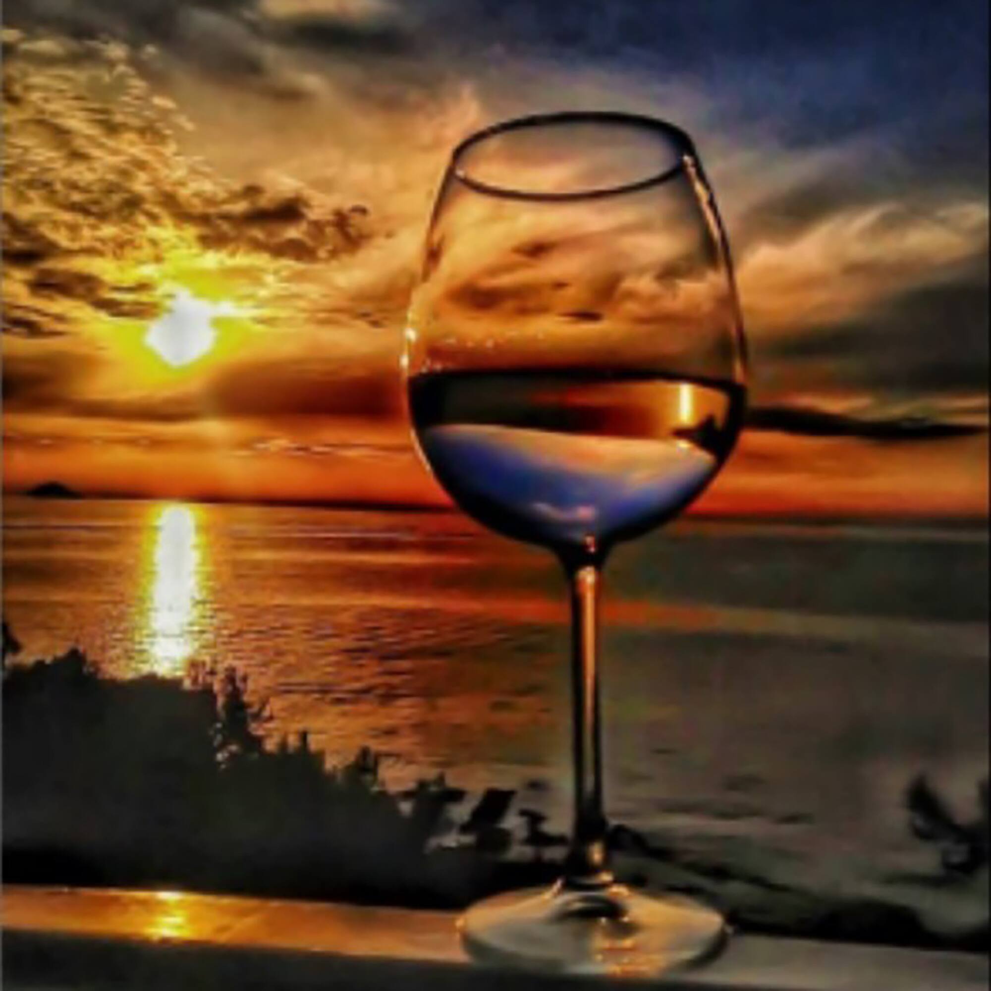 Sparkly Selections Ocean in a Wine Glass Diamond Painting Kit, Round Diamonds