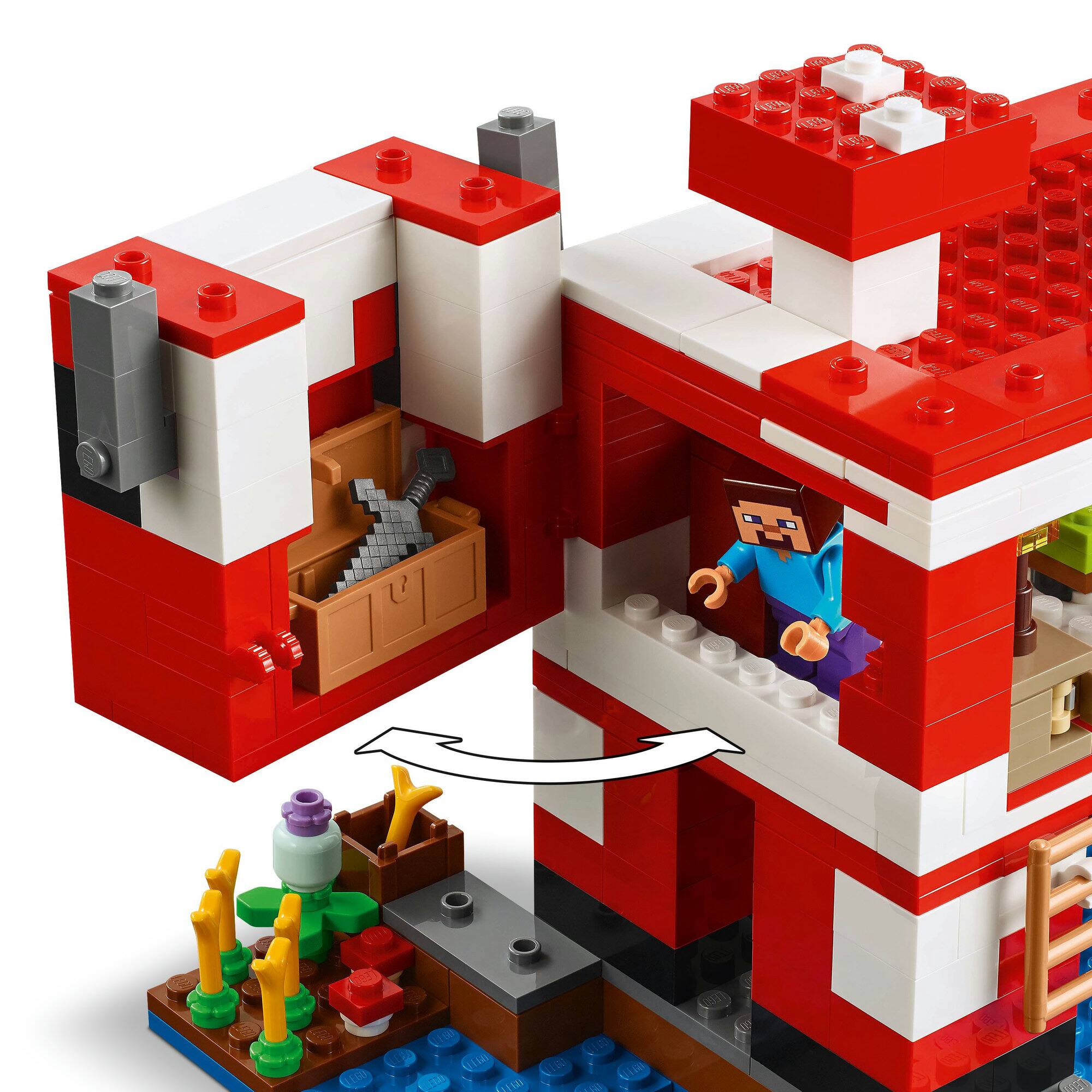 LEGO&#xAE; Minecraft&#xAE; The Mooshroom House Island Gamer Kit Toy for Kids 21270