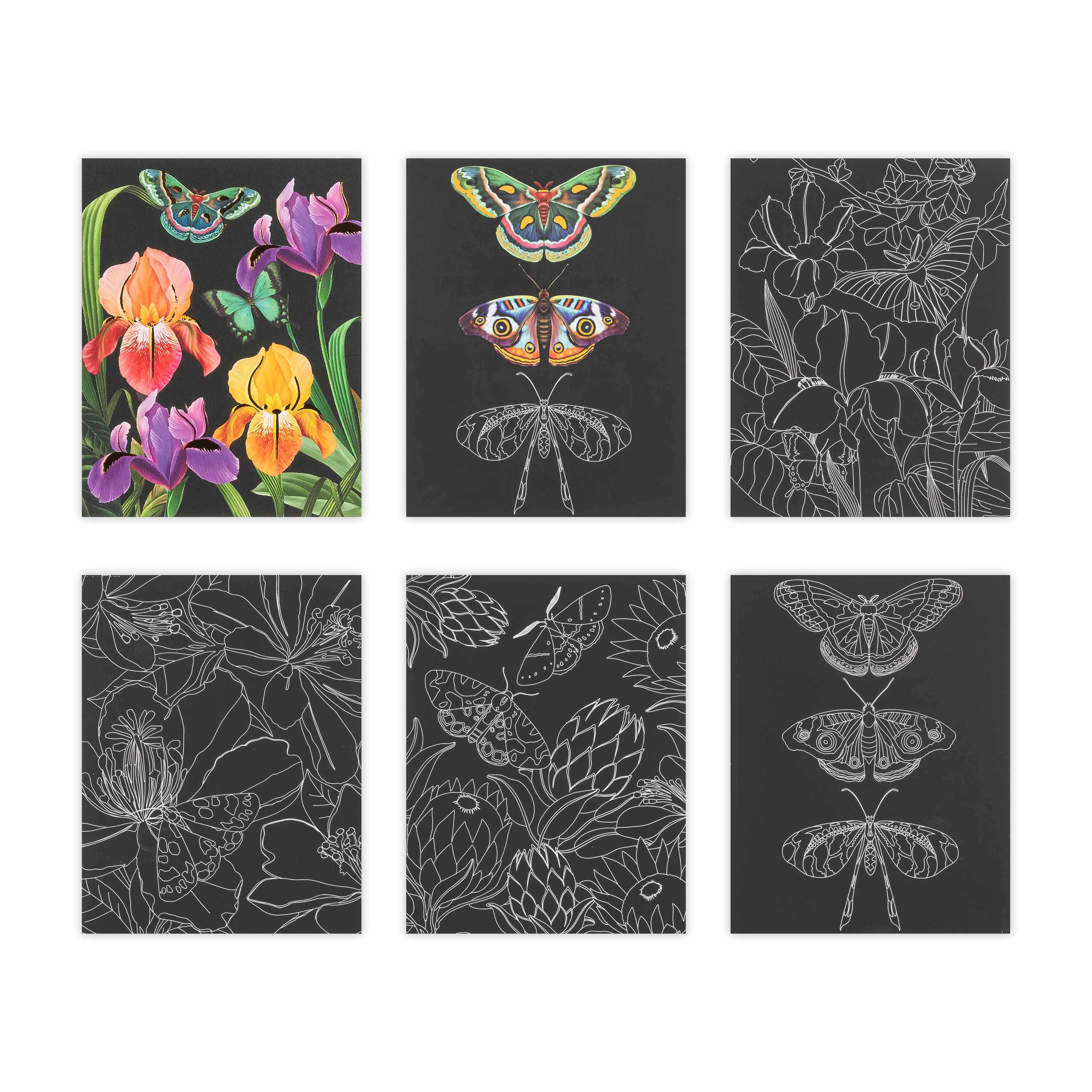 Brea Reese&#x2122; 9&#x22; x 12&#x22; Summer Nightlife Scratch Art Paper Pad
