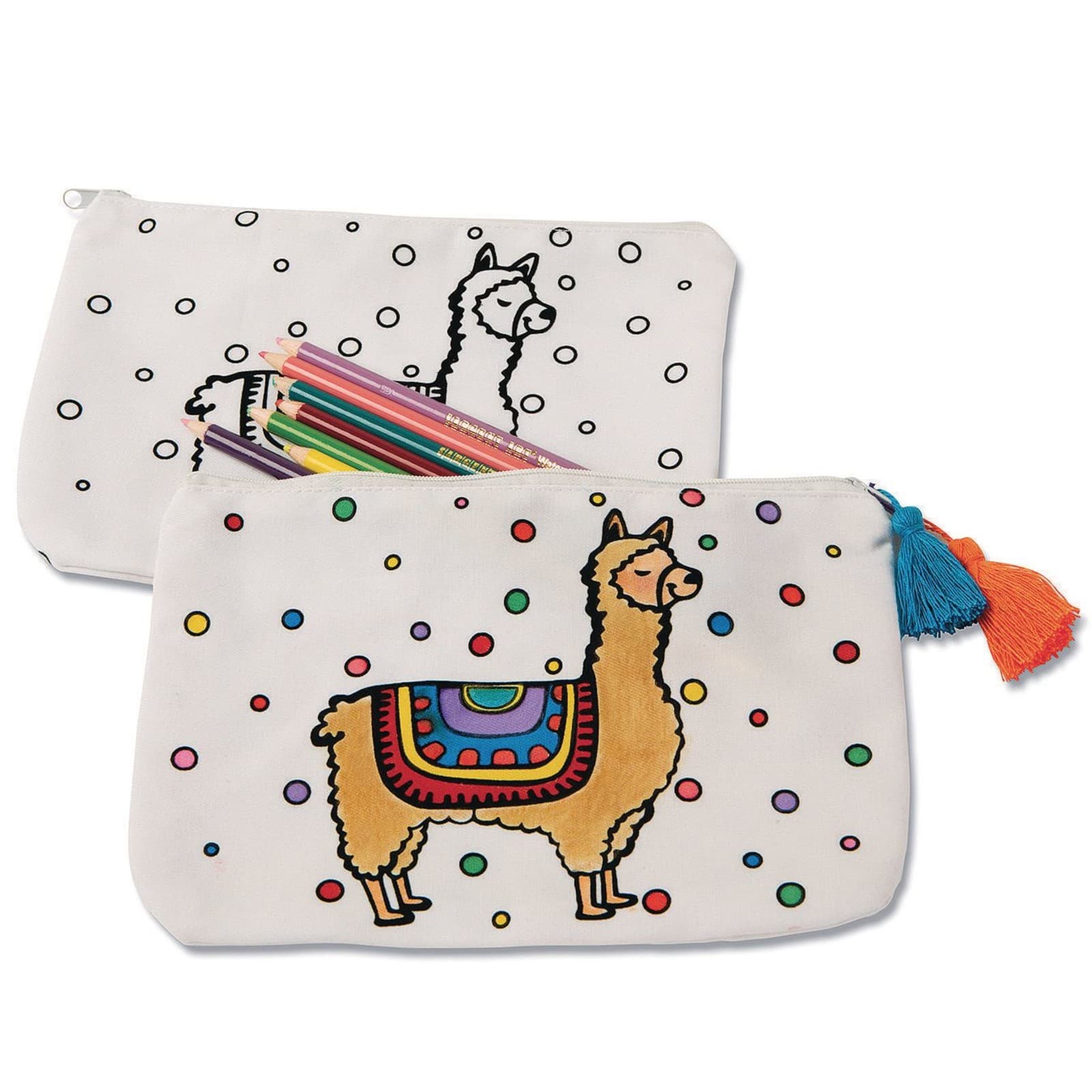 S&S® Worldwide Velvet Art Canvas Llama Pouch, 12ct.