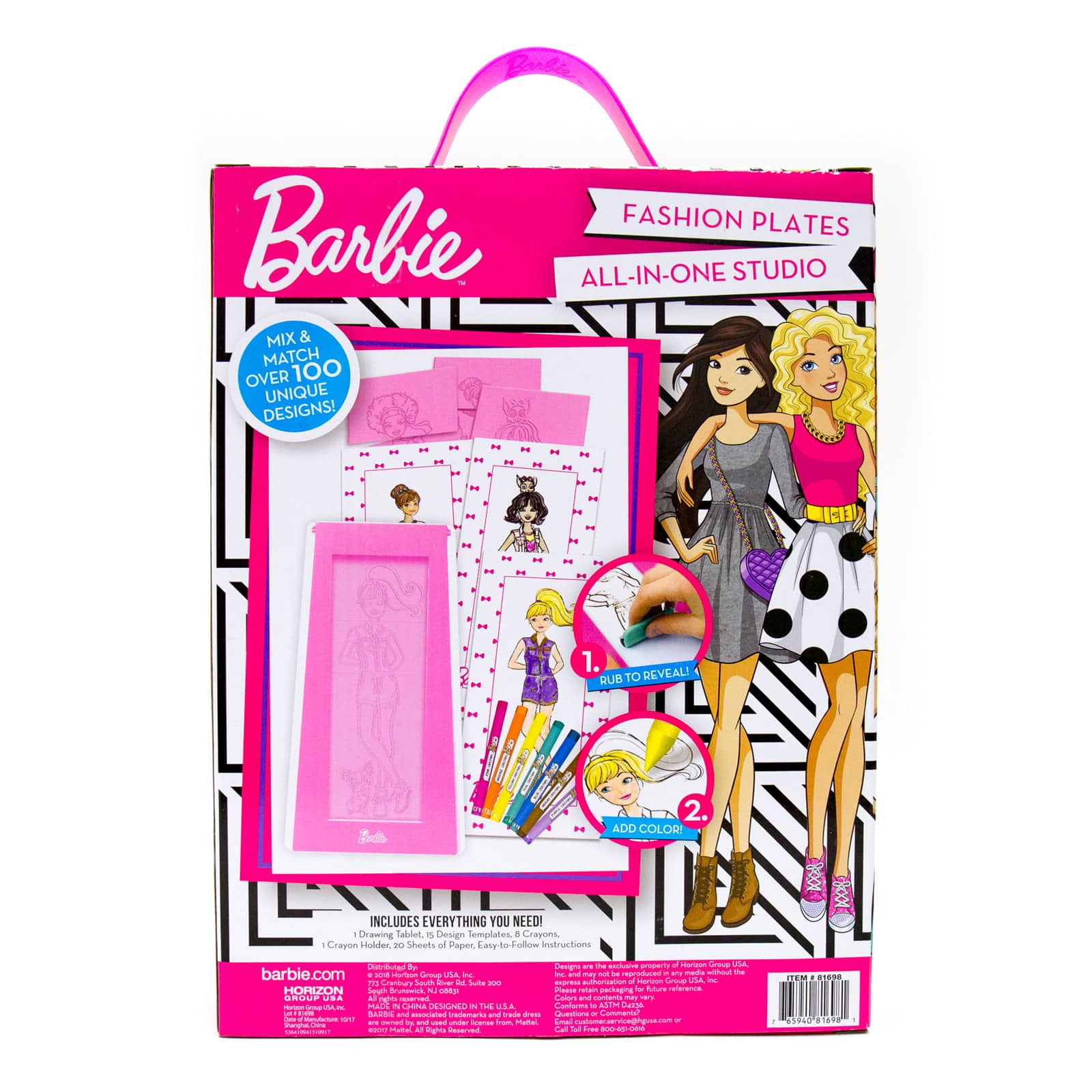 Barbie&#x2122; Fashion Plates Rubbing Kit