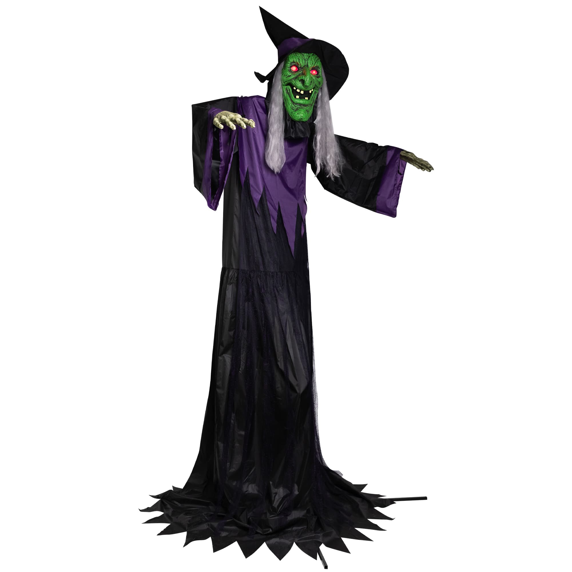 Huge Lighted and Animated Talking Witch Commercial Outdoor Halloween Decoration - 15&#x27;