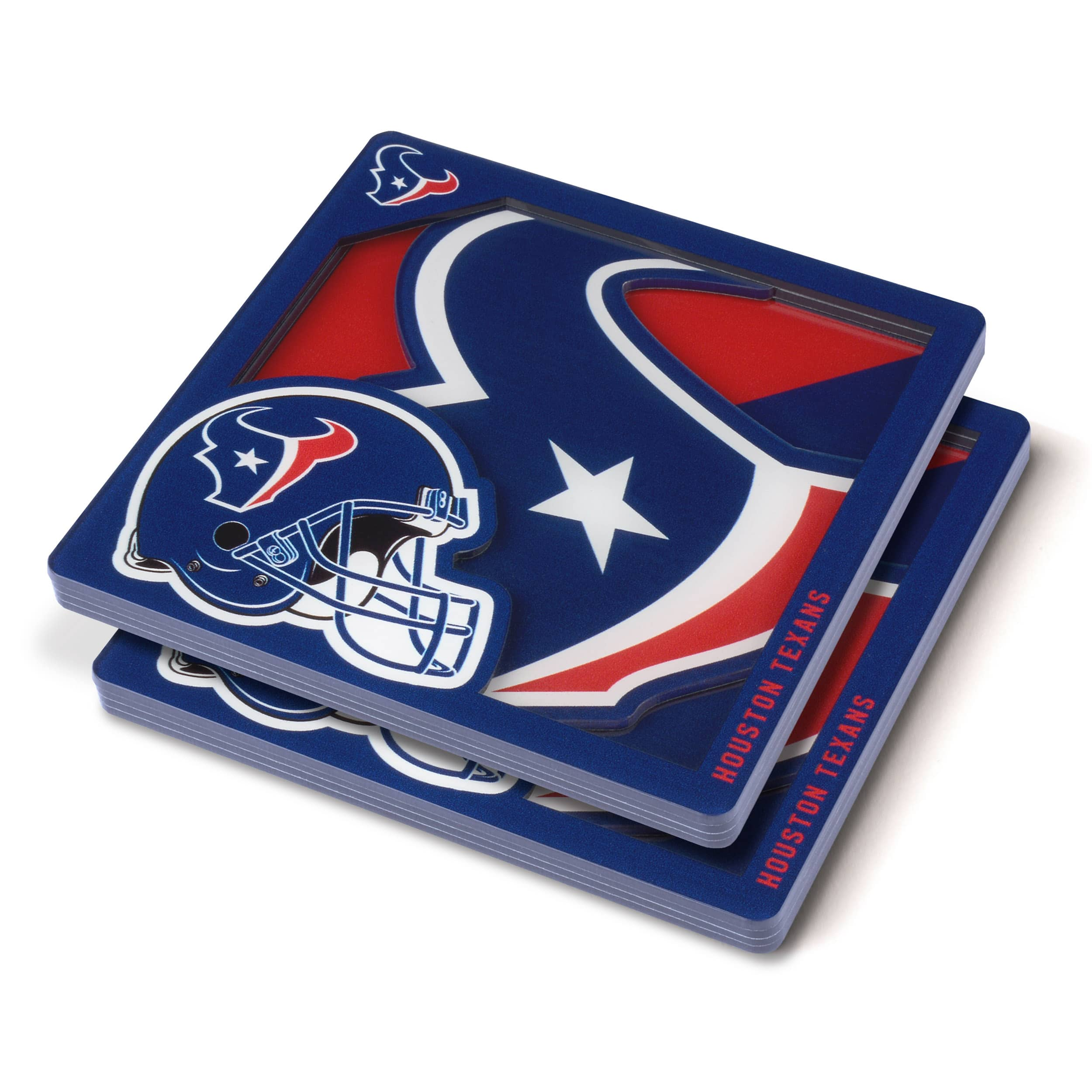 Tridelix Officially Licensed NFL Coaster 5D Football Floating Helmet, Set  of 4