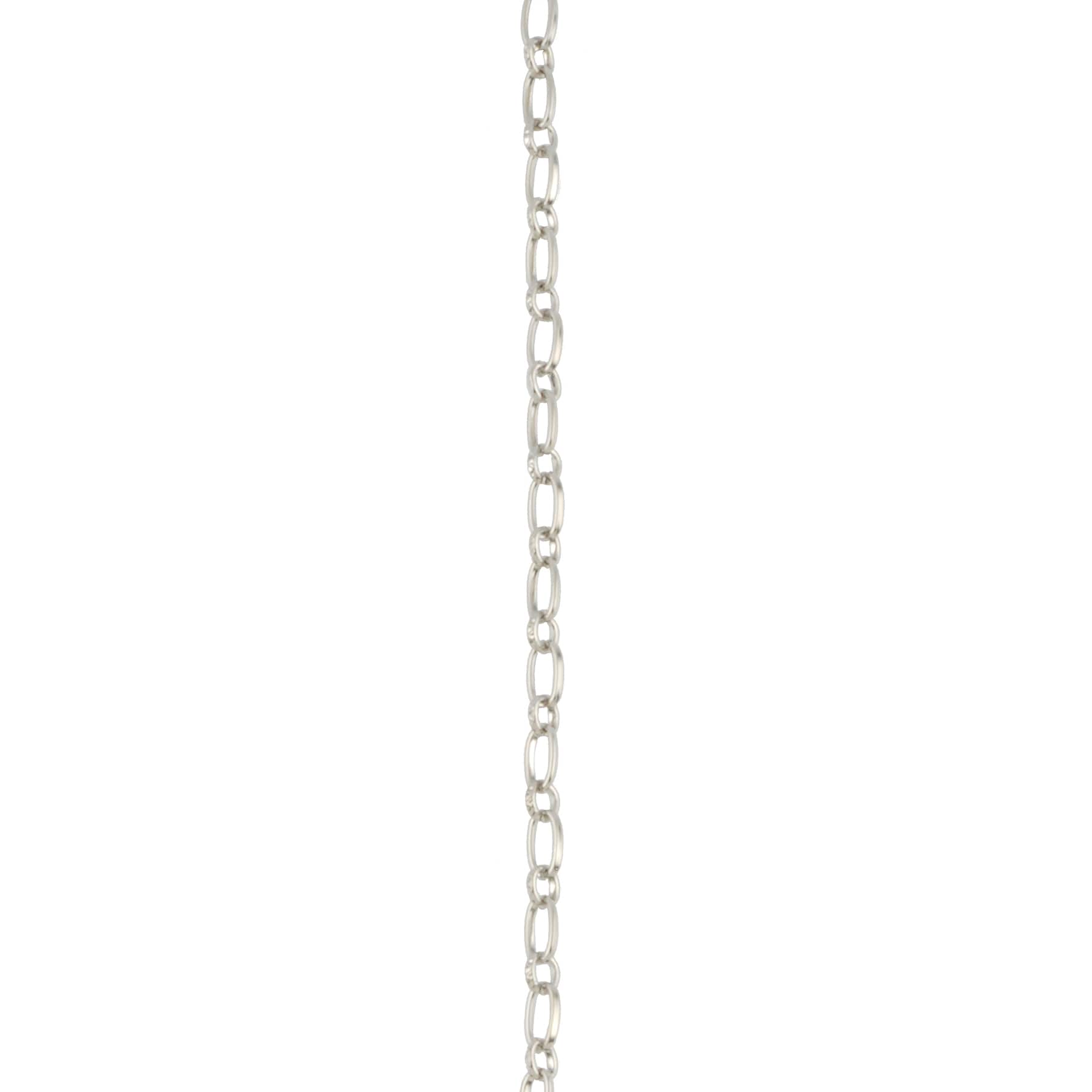 7.5&#x22; Rhodium Paperclip Charm Bracelet by Bead Landing&#x2122;