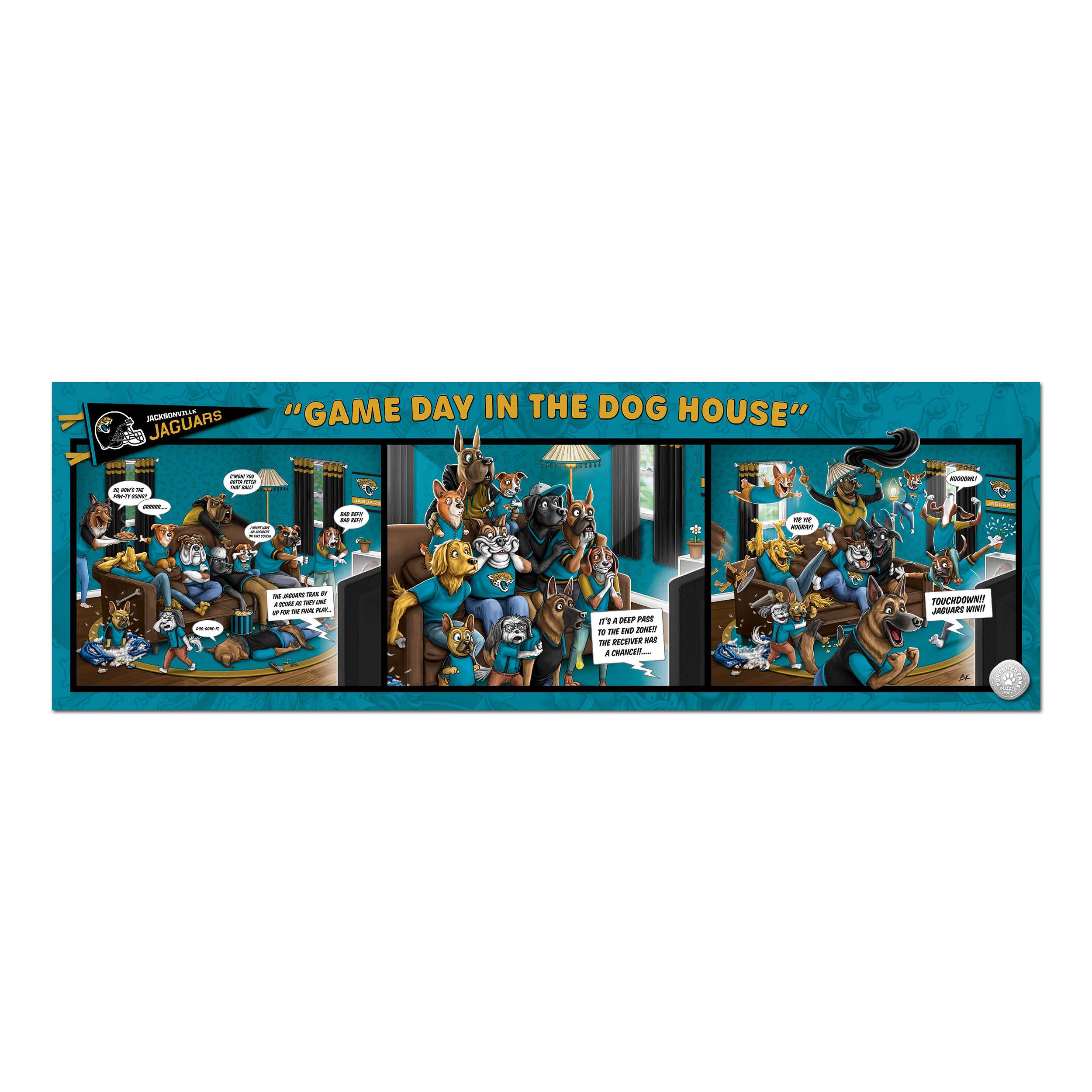 NFL Game Day in the Dog House 1,000 Piece Puzzle