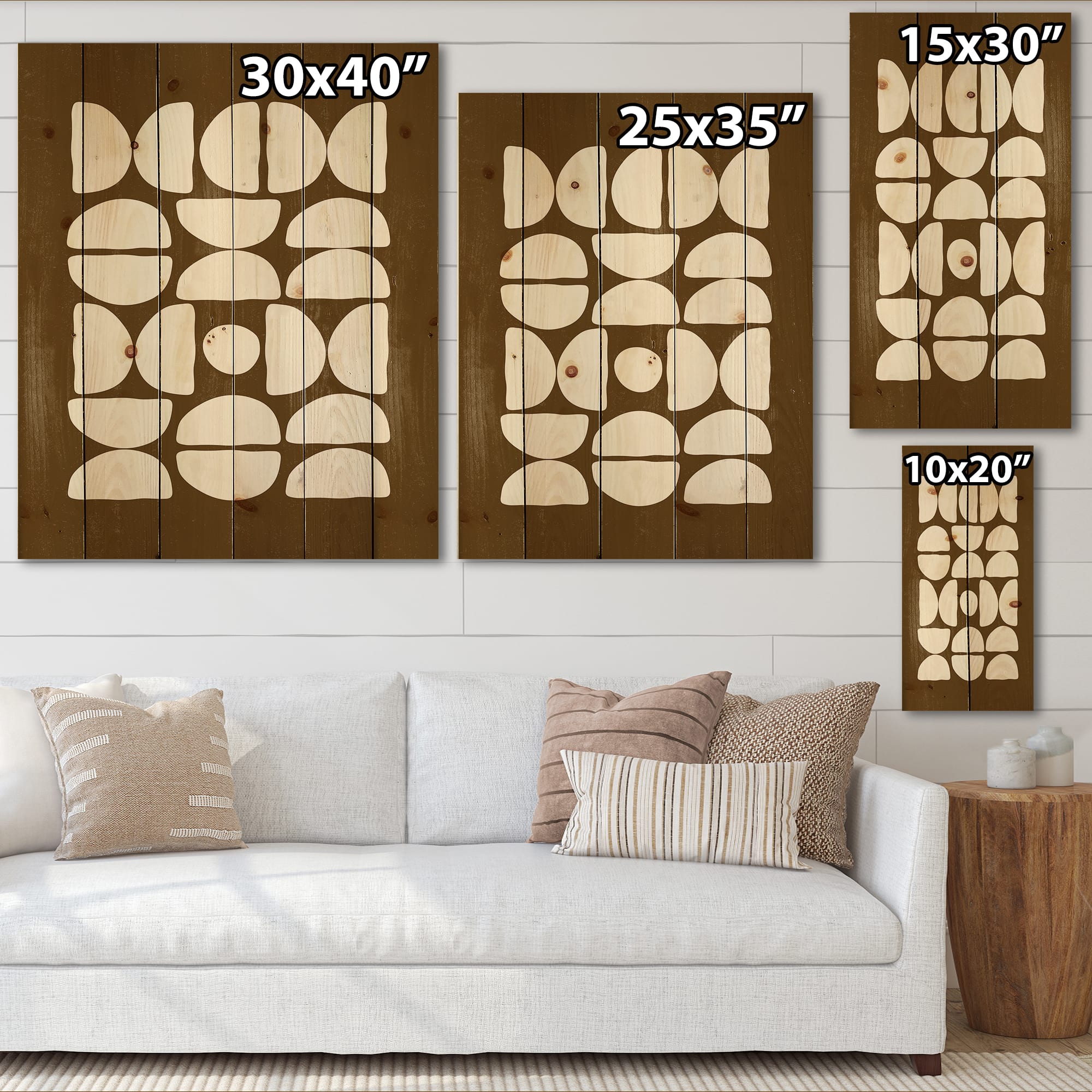 Designart - Abstract Composition of Minimal Half Moons