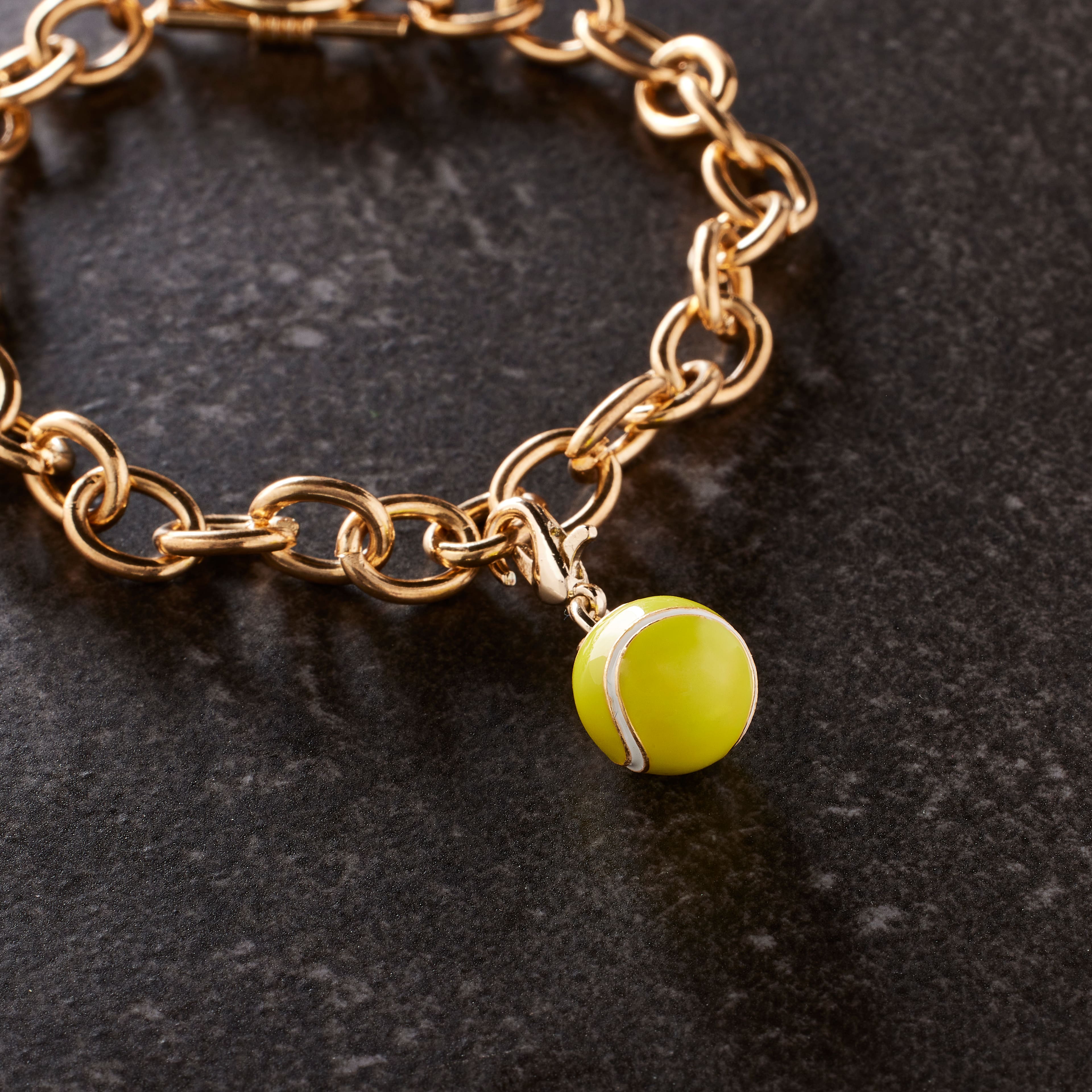 12 Pack: Tennis Ball Charm by Bead Landing™