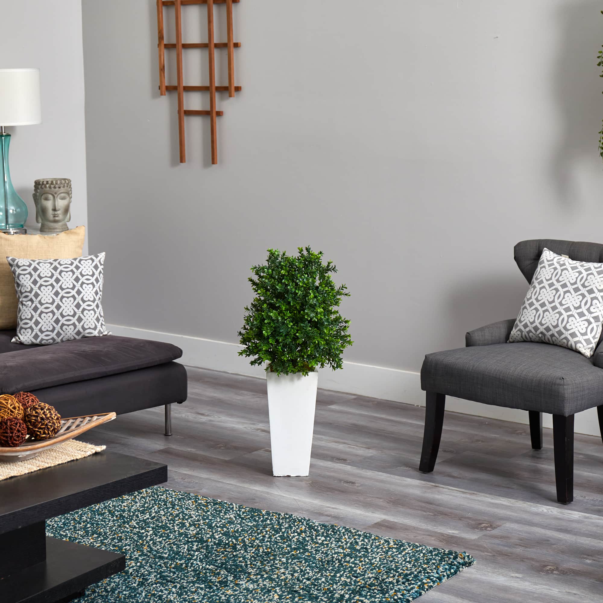 2.75ft. Sweet Grass Plant in White Tower Planter