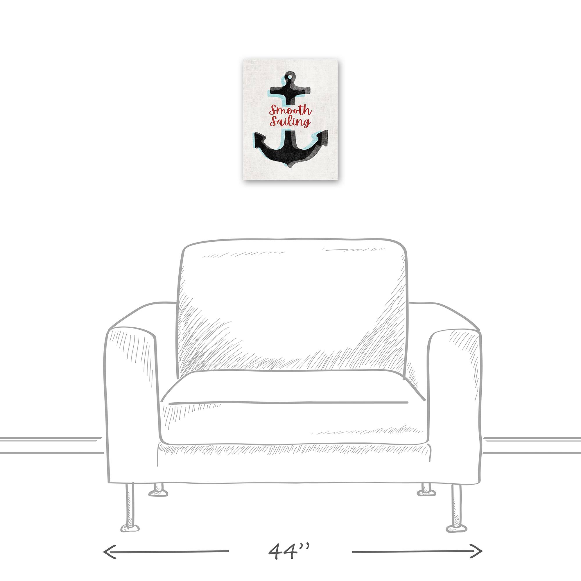 Smooth Sailing Anchor Canvas Wall Art