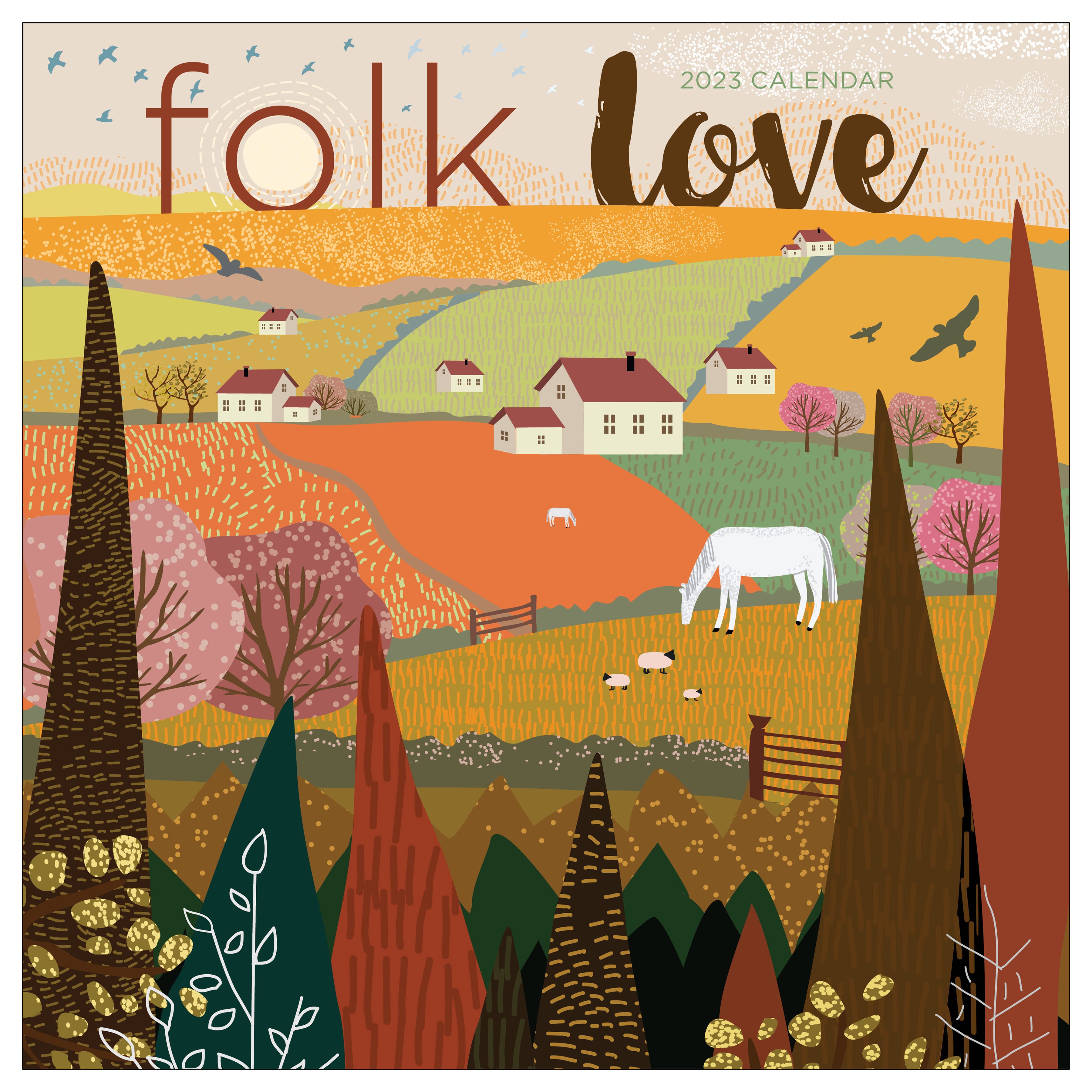 TF Publishing 2023 Folk Love Wall Calendar Michaels