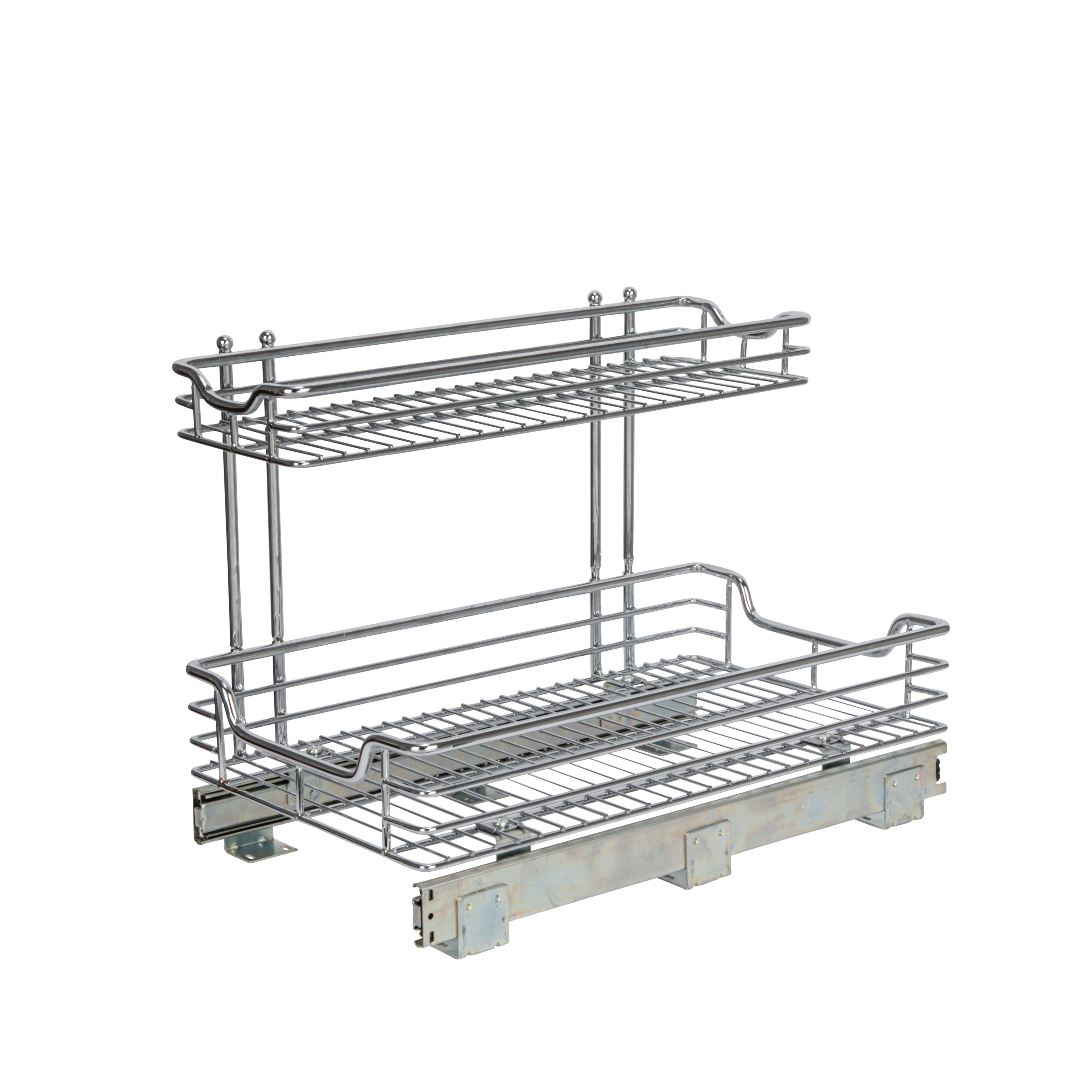 Household Essentials Glidez Chrome 2-Tier Cabinet Organizer