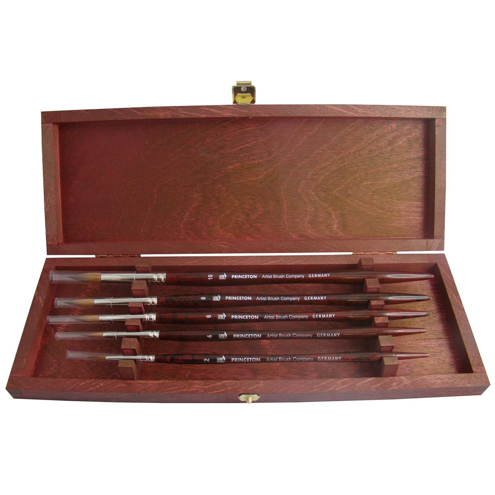 Princeton™ Round Short Handle Kolinsky Sable 5 Piece Brush Set