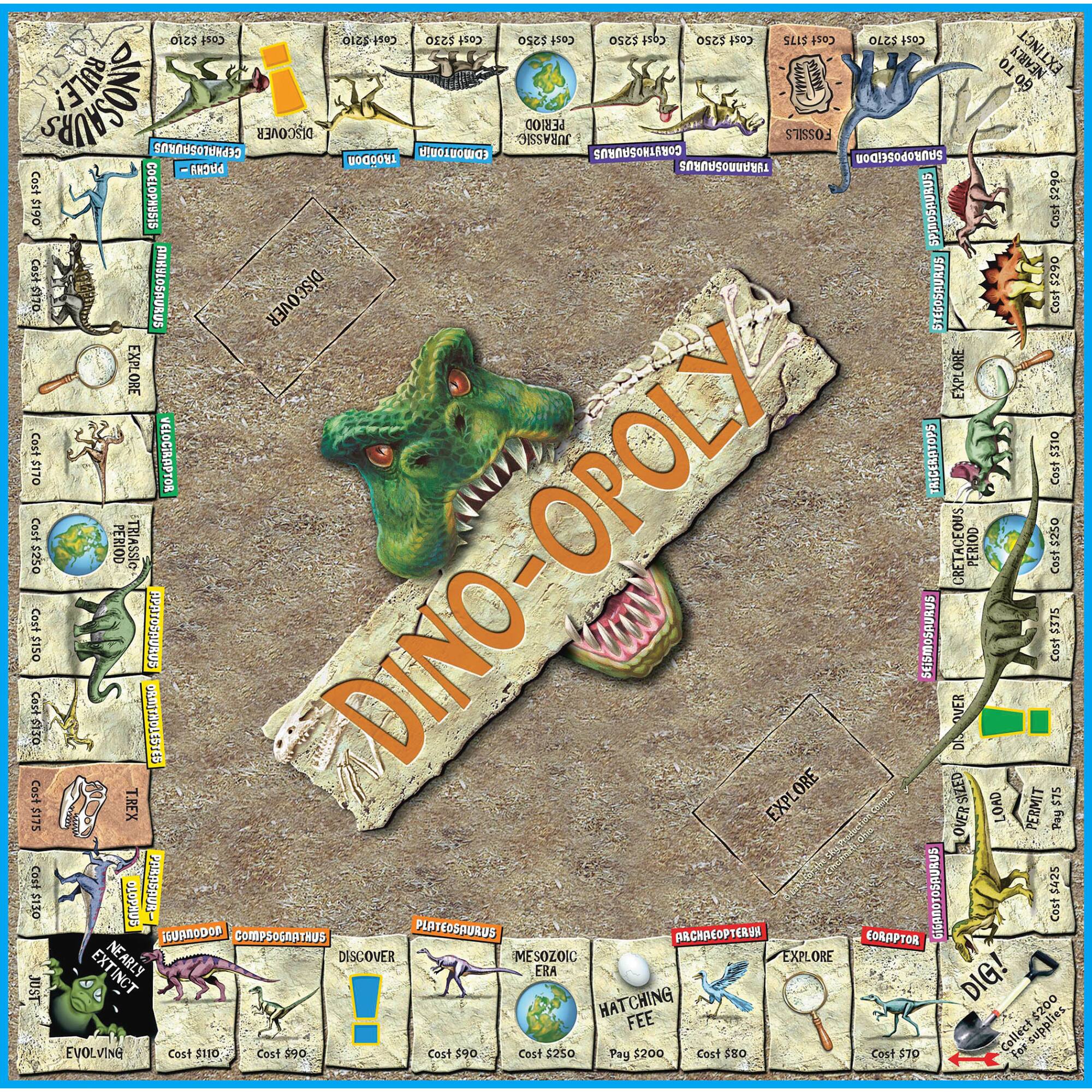 Late For The Sky Dino-Opoly&#x2122; Board Game