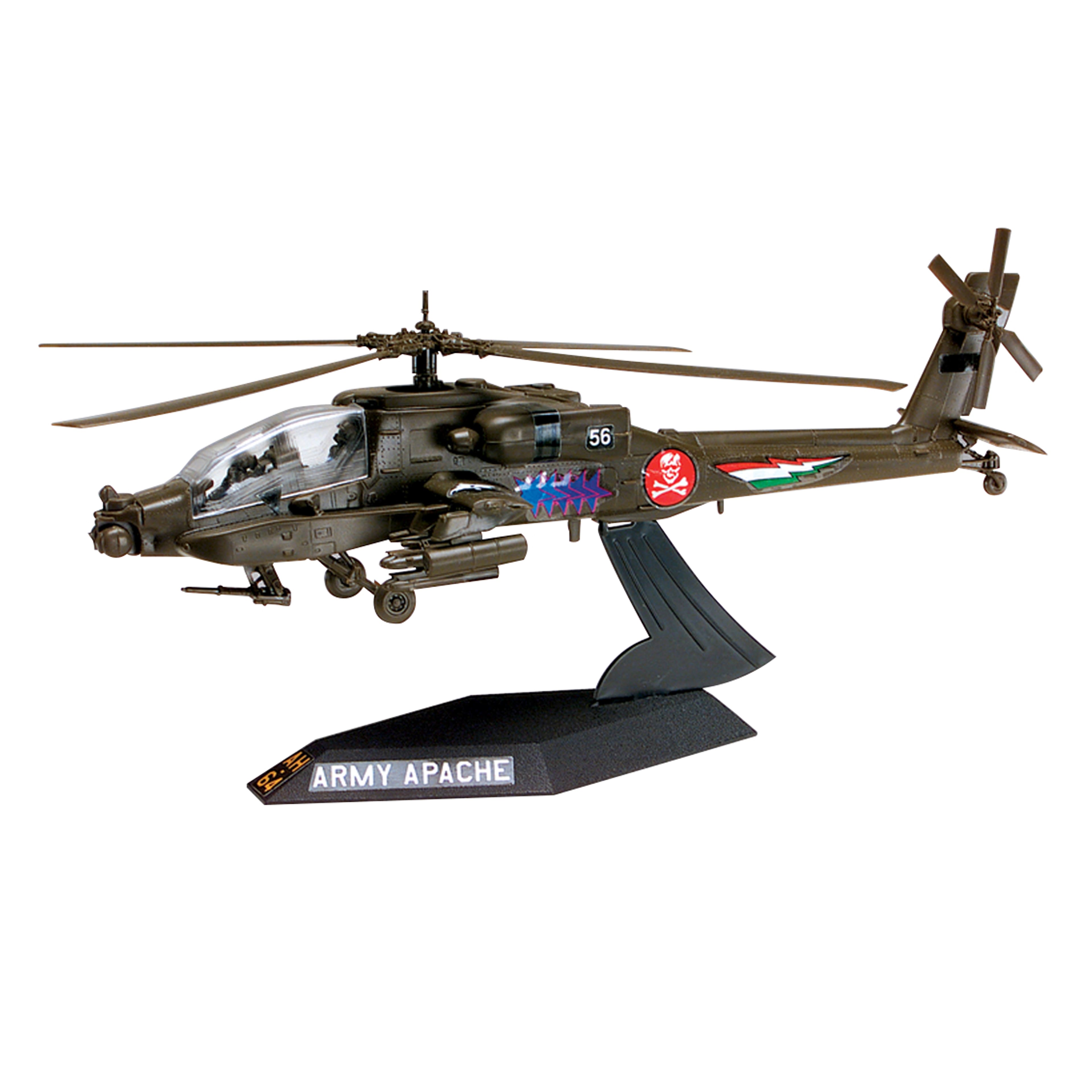 Revell&#xAE; Snap Tite&#xAE; AH-64 Apache Helicopter Plastic Model Kit