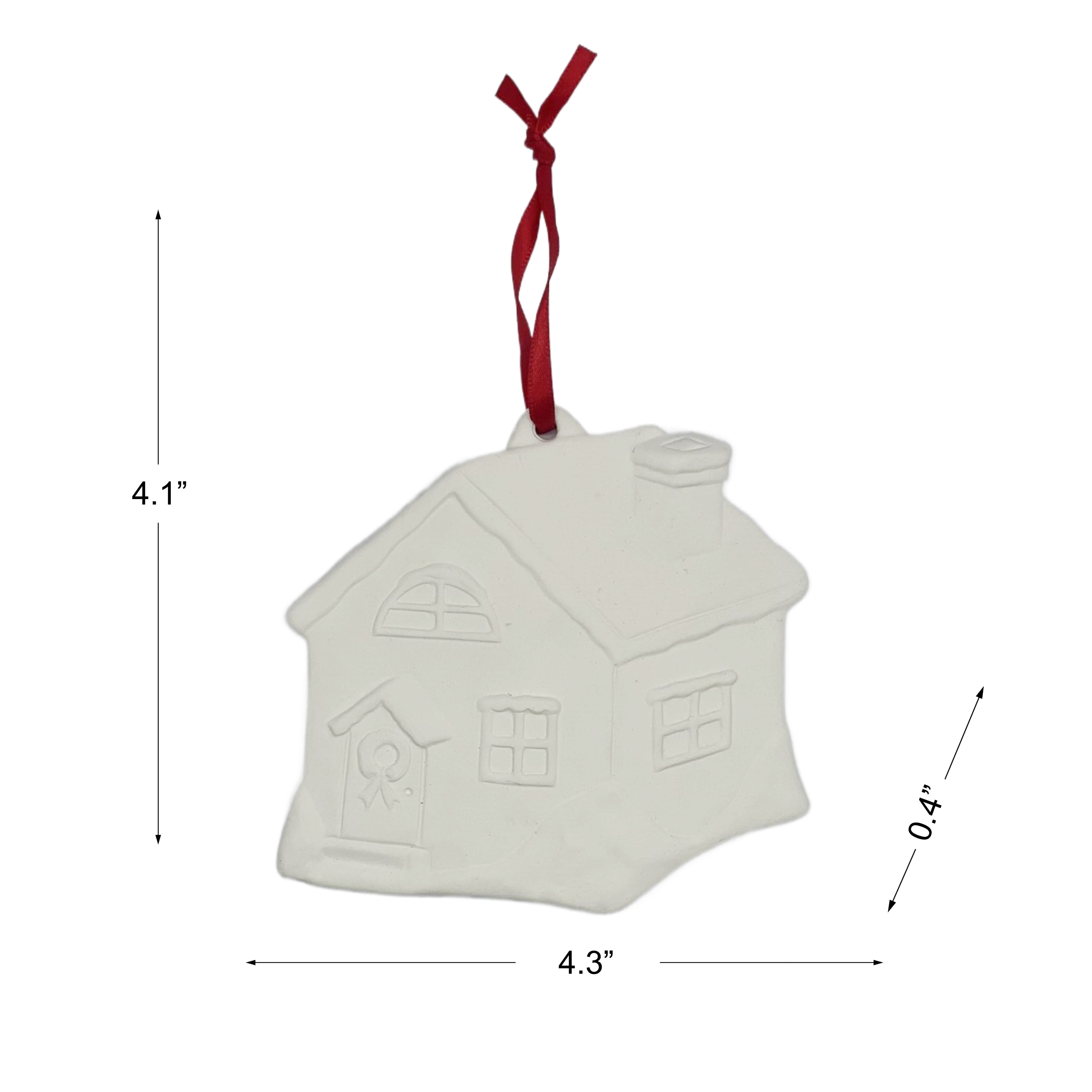 4.25&#x22; DIY Ceramic House Ornament by Make Market&#xAE;