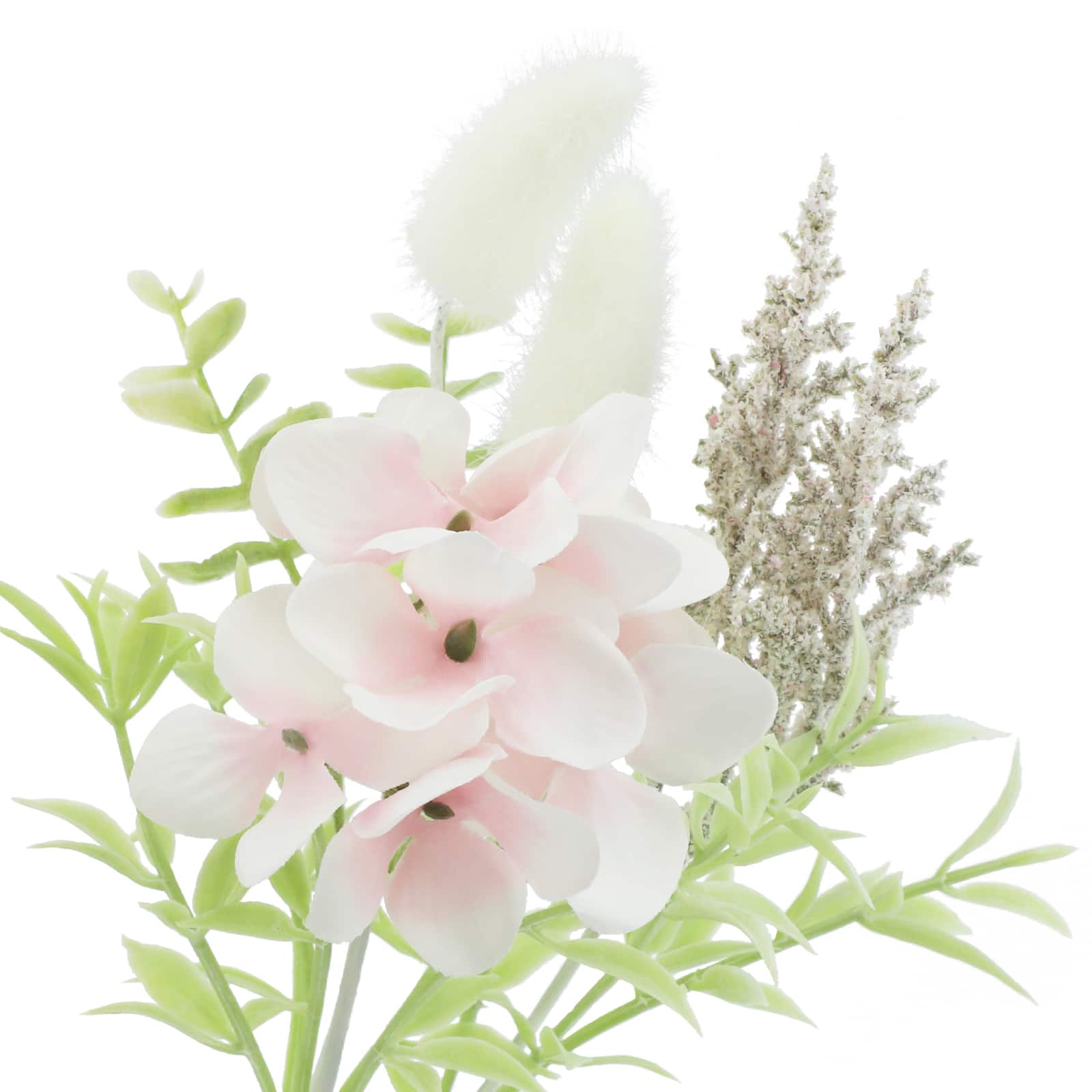 Cream &#x26; Pink Mixed Bunny Tail, Heather &#x26; Hydrangea Bush by Ashland&#xAE;