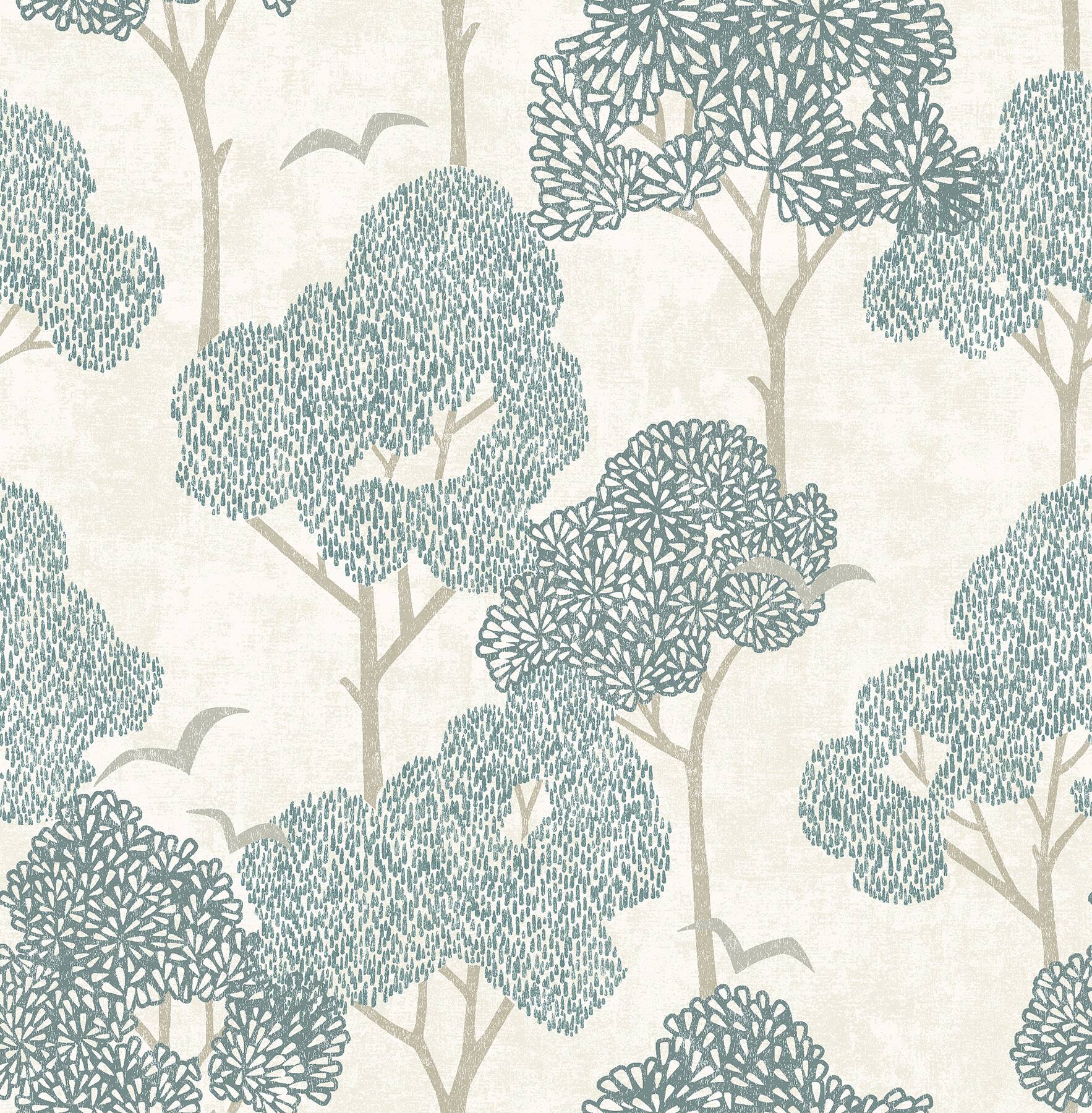 NuWallpaper Millie Blue Peel & Stick Wallpaper