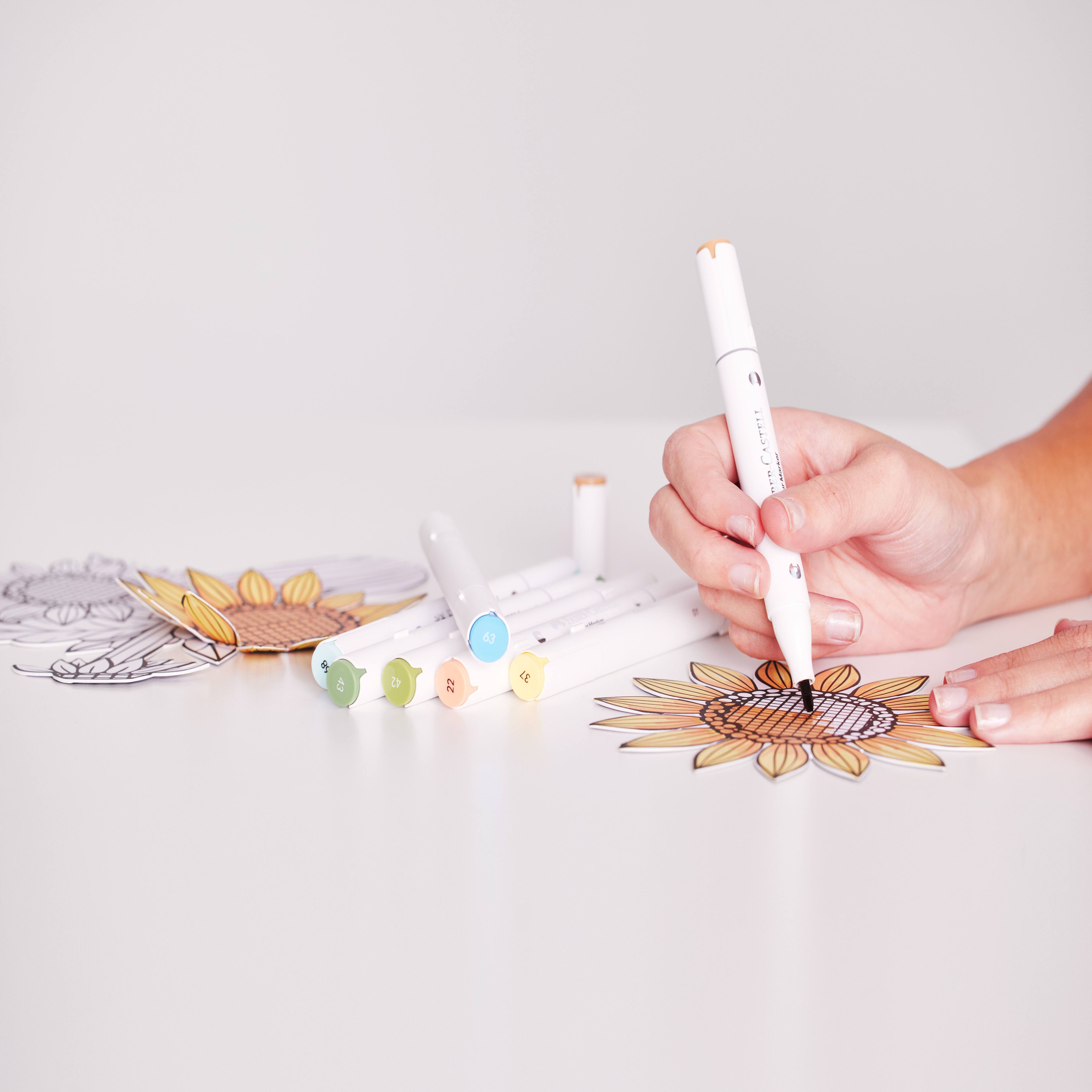 Faber-Castell&#xAE; Pop Up Coloring Sunflowers &#x26; Butterflies Bouquet Kit