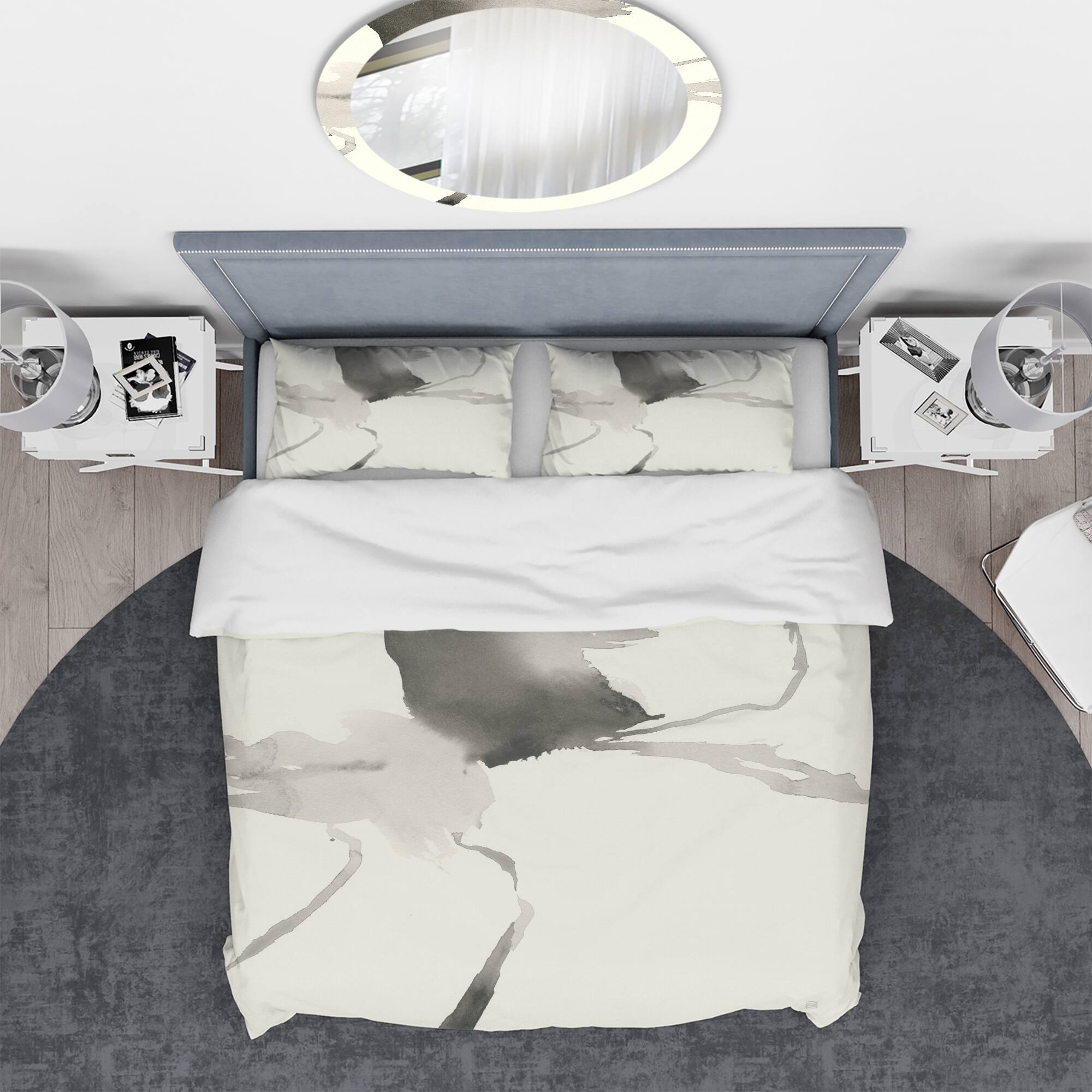 Designart &#x27;minimal geometric Gesture I&#x27; Geometric Bedding Set - Duvet Cover &#x26; Shams