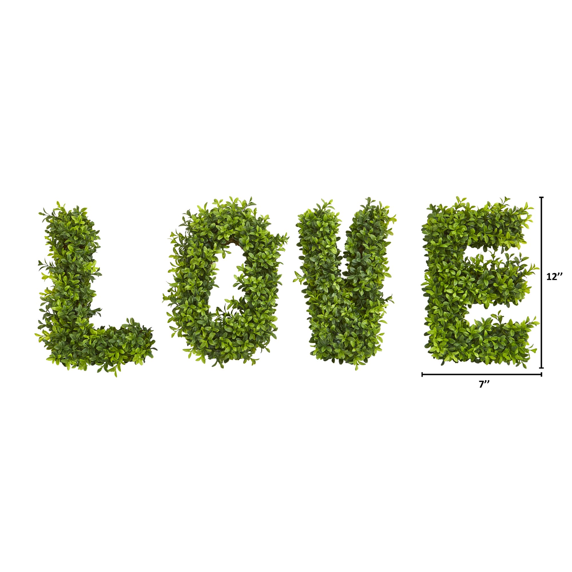 12" LOVE Boxwood Wall Decoration
