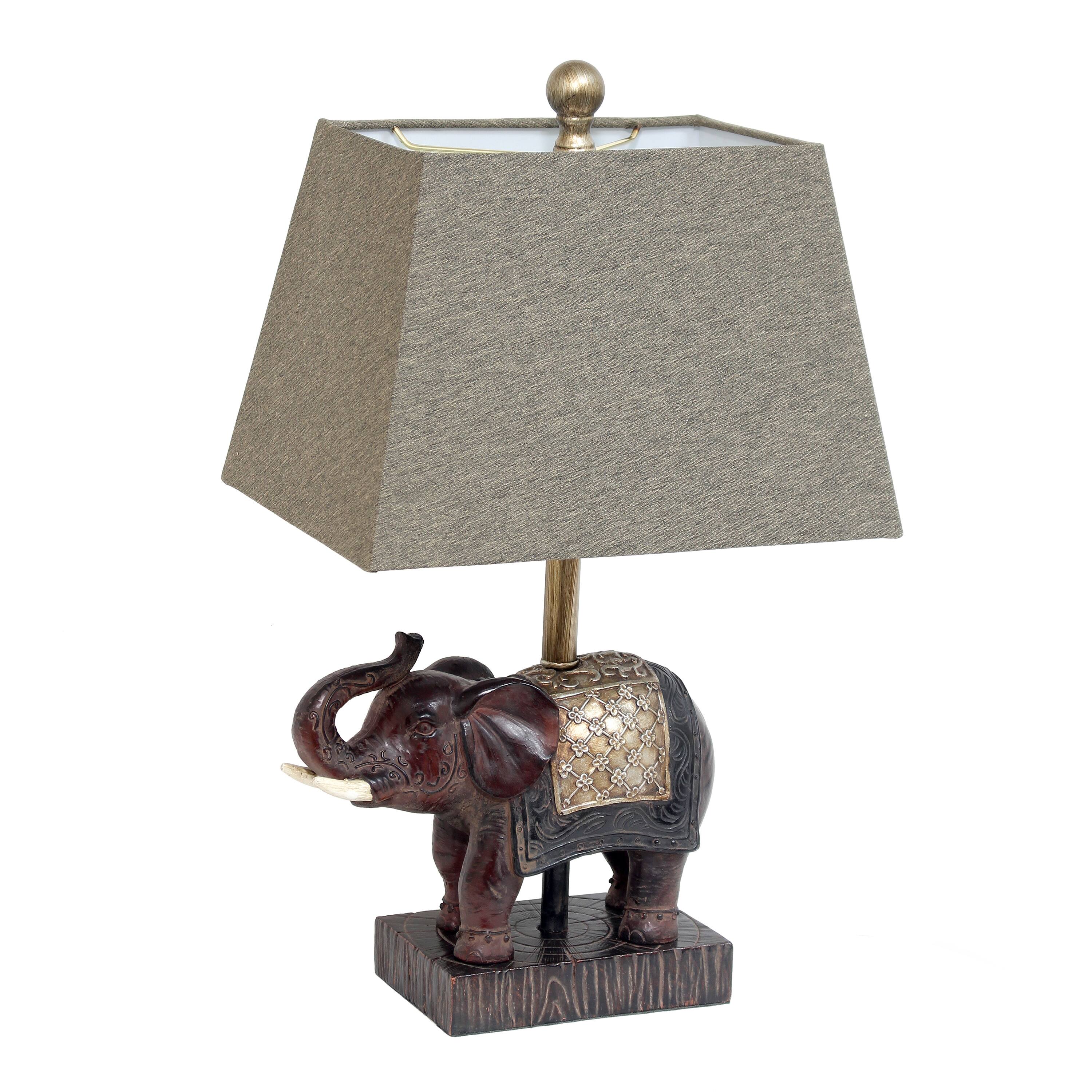 Lalia Home 20.5" Elephant Table Lamp with Fabric Shade