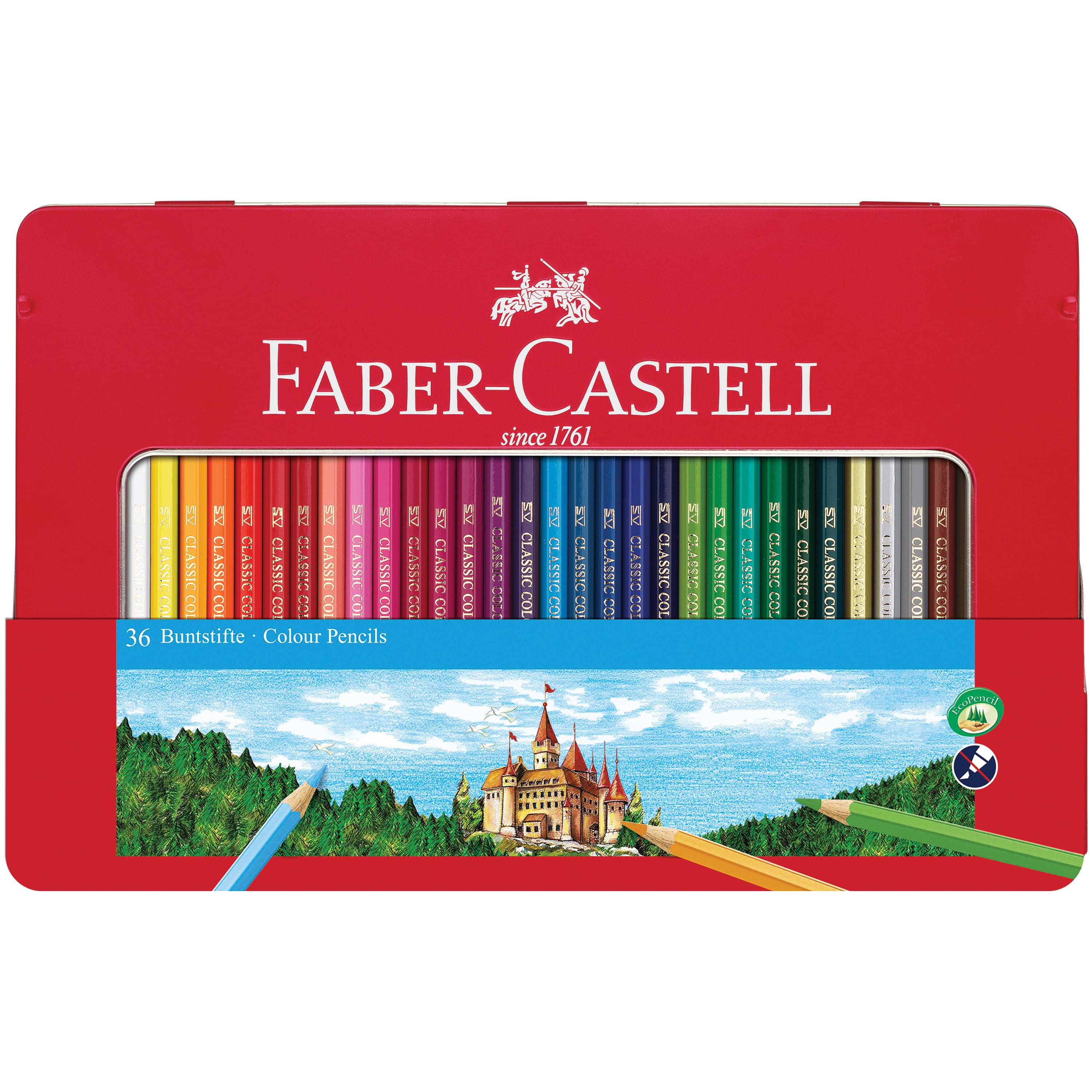 Faber-Castell® Classic 36 Color Pencil Tin Set