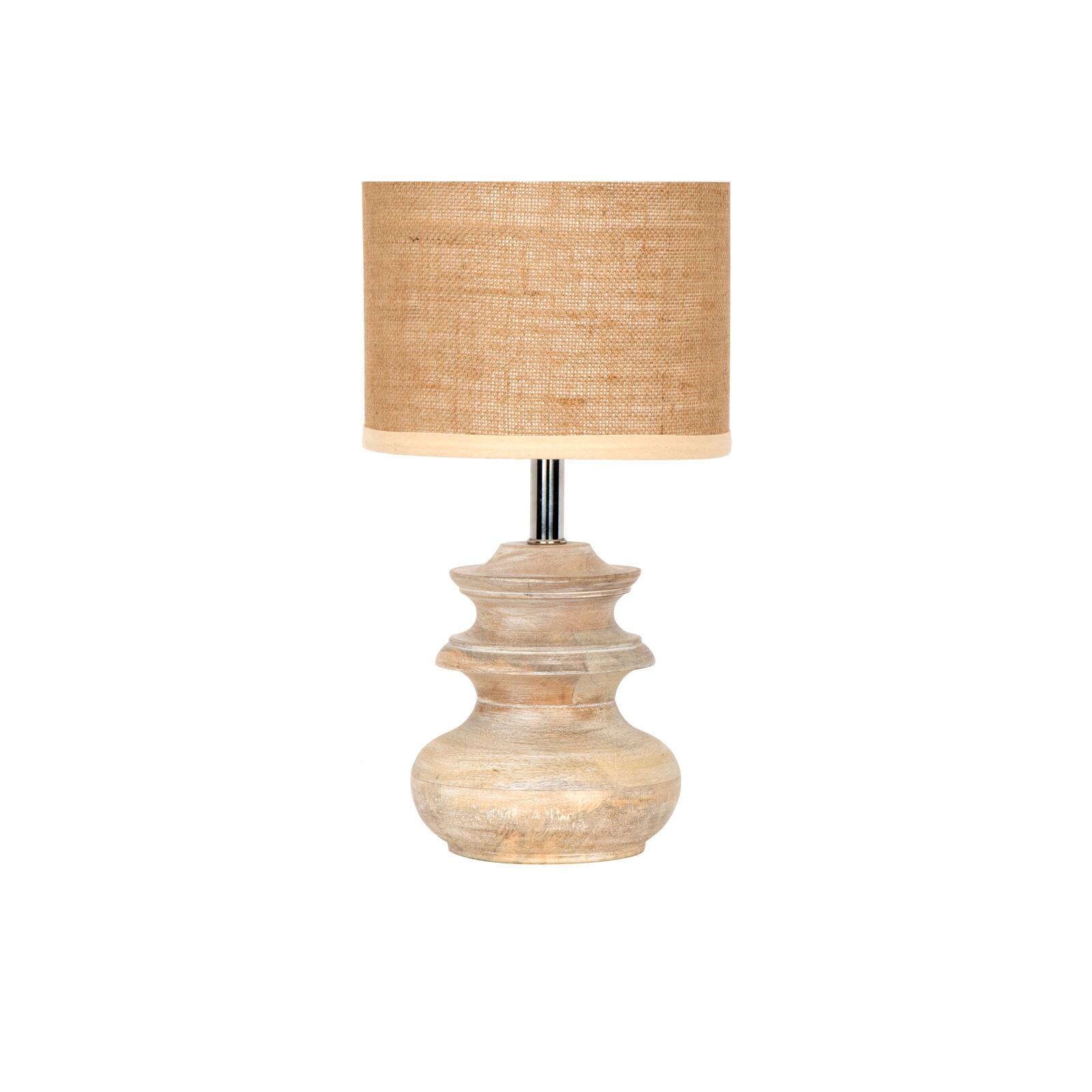 Hello Honey® Bleached Mango Wood Table Lamp with Jute Shade