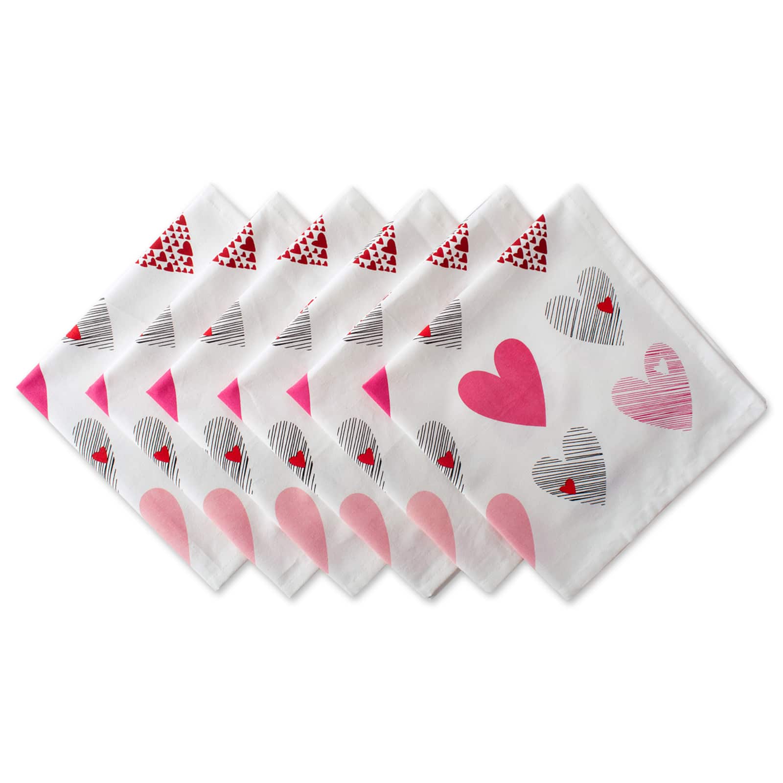 DII® Hearts Collage Print Napkins, 6ct.
