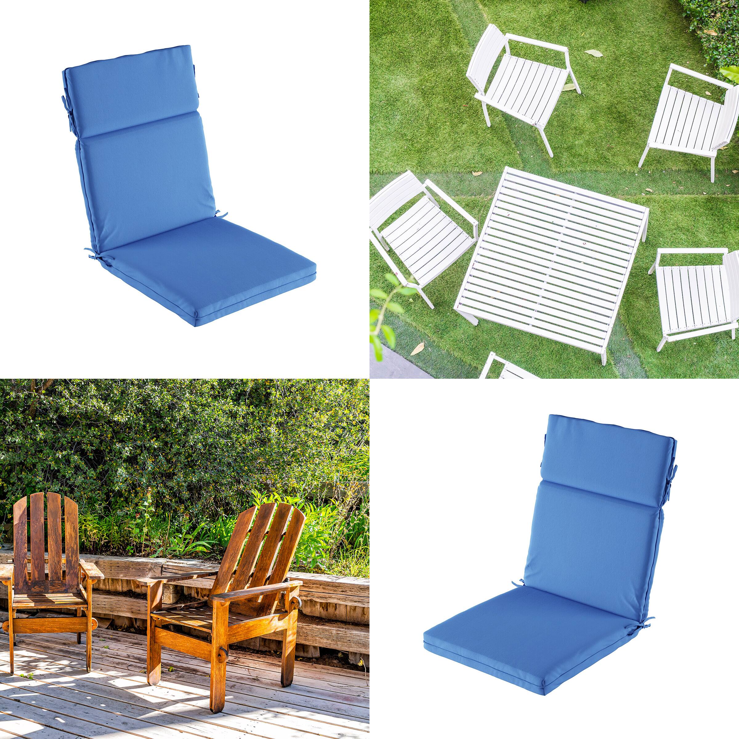 Hastings Home Blue High Back Patio Chair Cushion