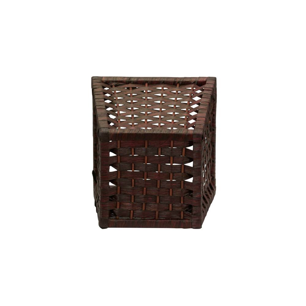 Household Essentials 10" Woven Square Waste Basket