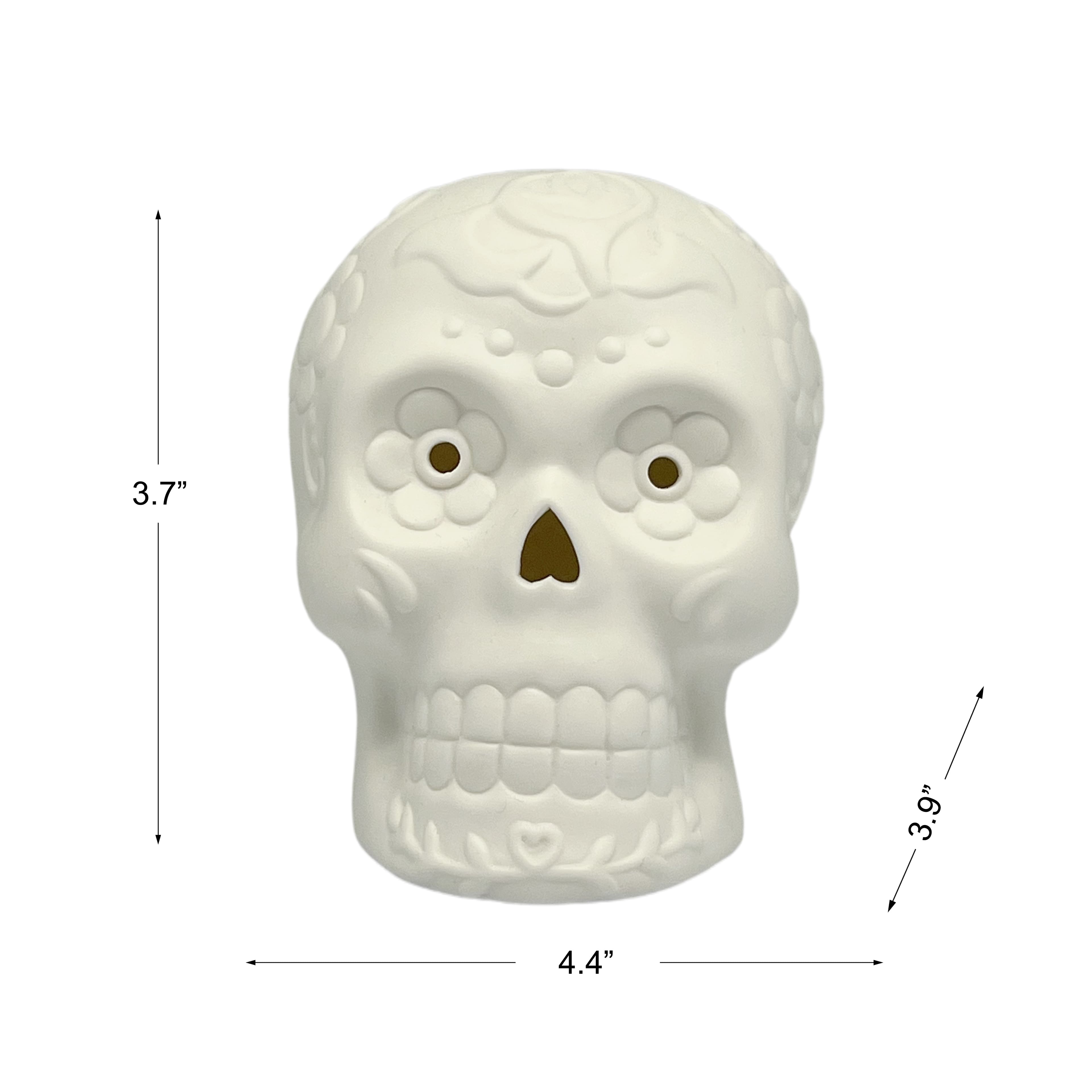 4.5&#x22; DIY LED Sugar Skull Ceramic D&#xE9;cor by Ashland&#xAE;
