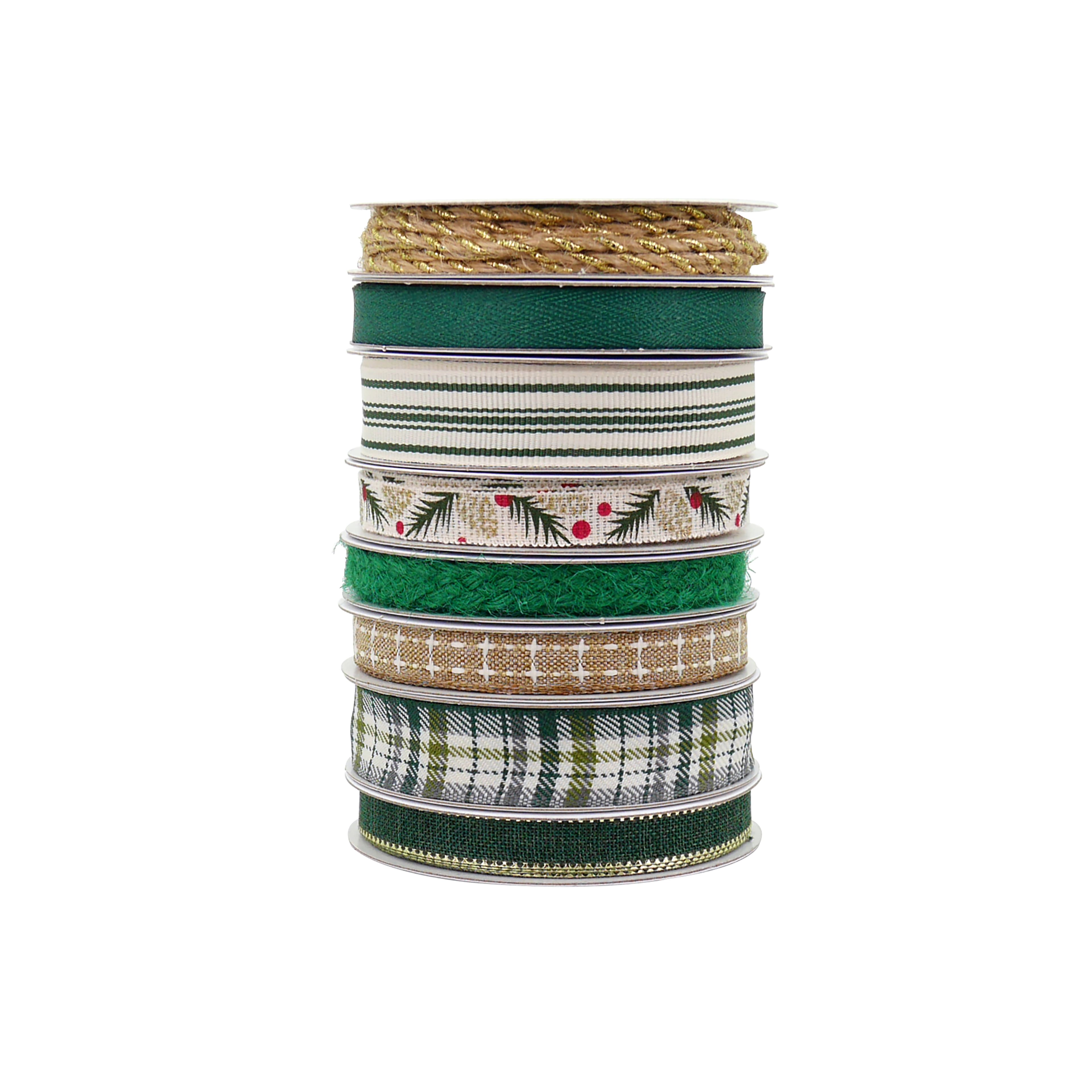 Green &#x26; Natural Christmas Value Pack Ribbon by Celebrate It&#xAE;