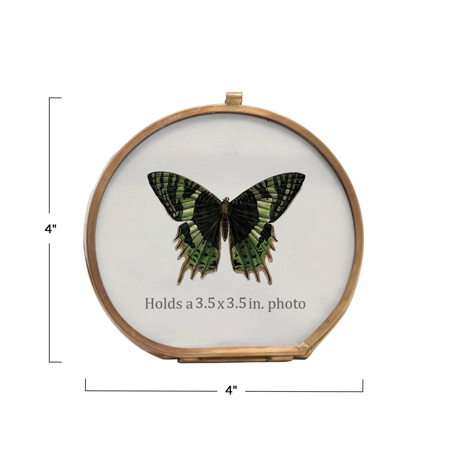 Hello Honey® Brass & Glass 3.5" x 3.5" Photo Frame