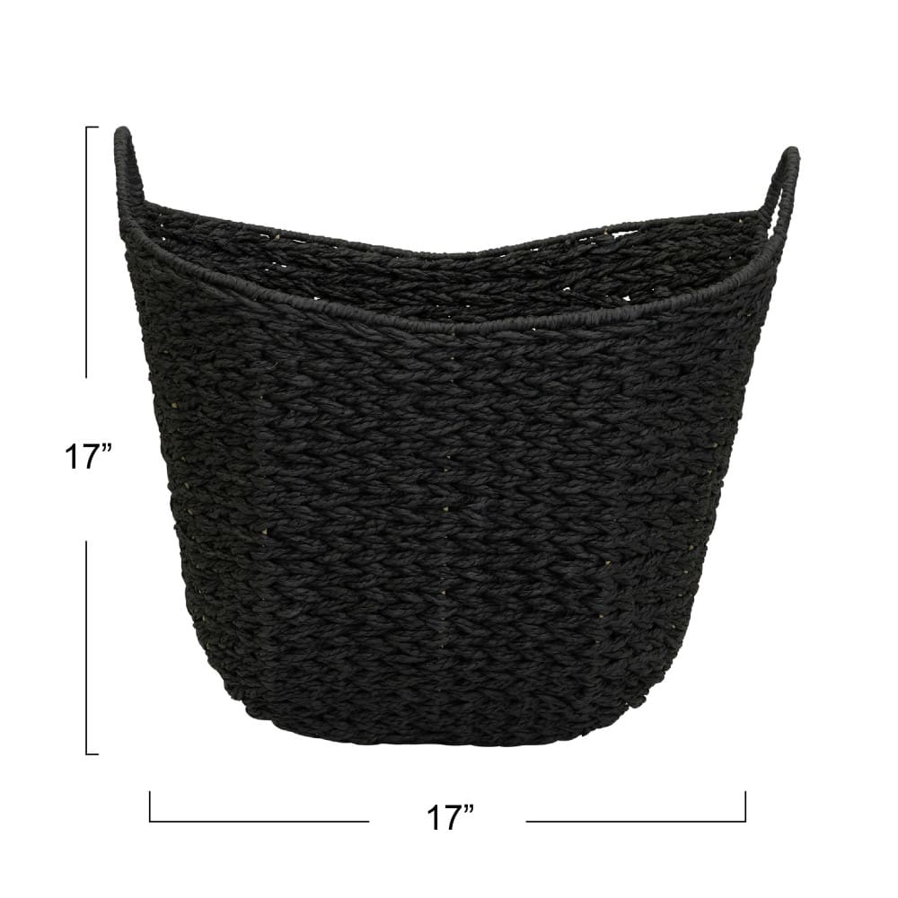 Household Essentials 17.5" Woven Paper Rope Basket with Handles