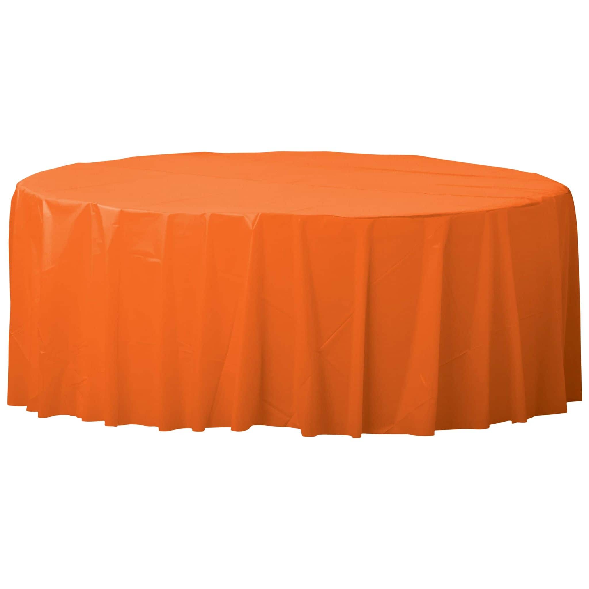 84" Round Plastic Table Cover, 6ct.