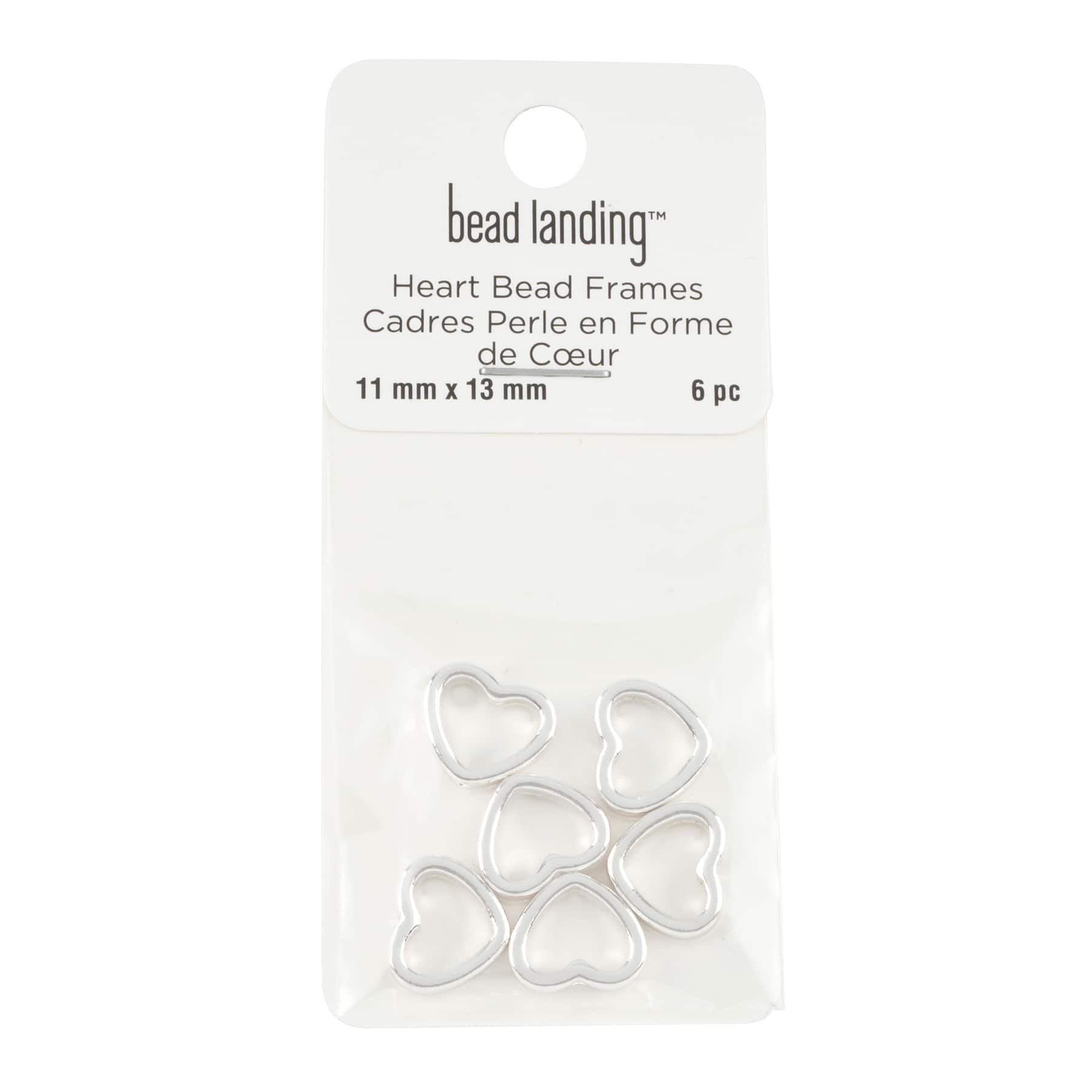 12 Packs: 6 ct. (72 total) Heart Bead Frames by Bead Landing&#x2122;