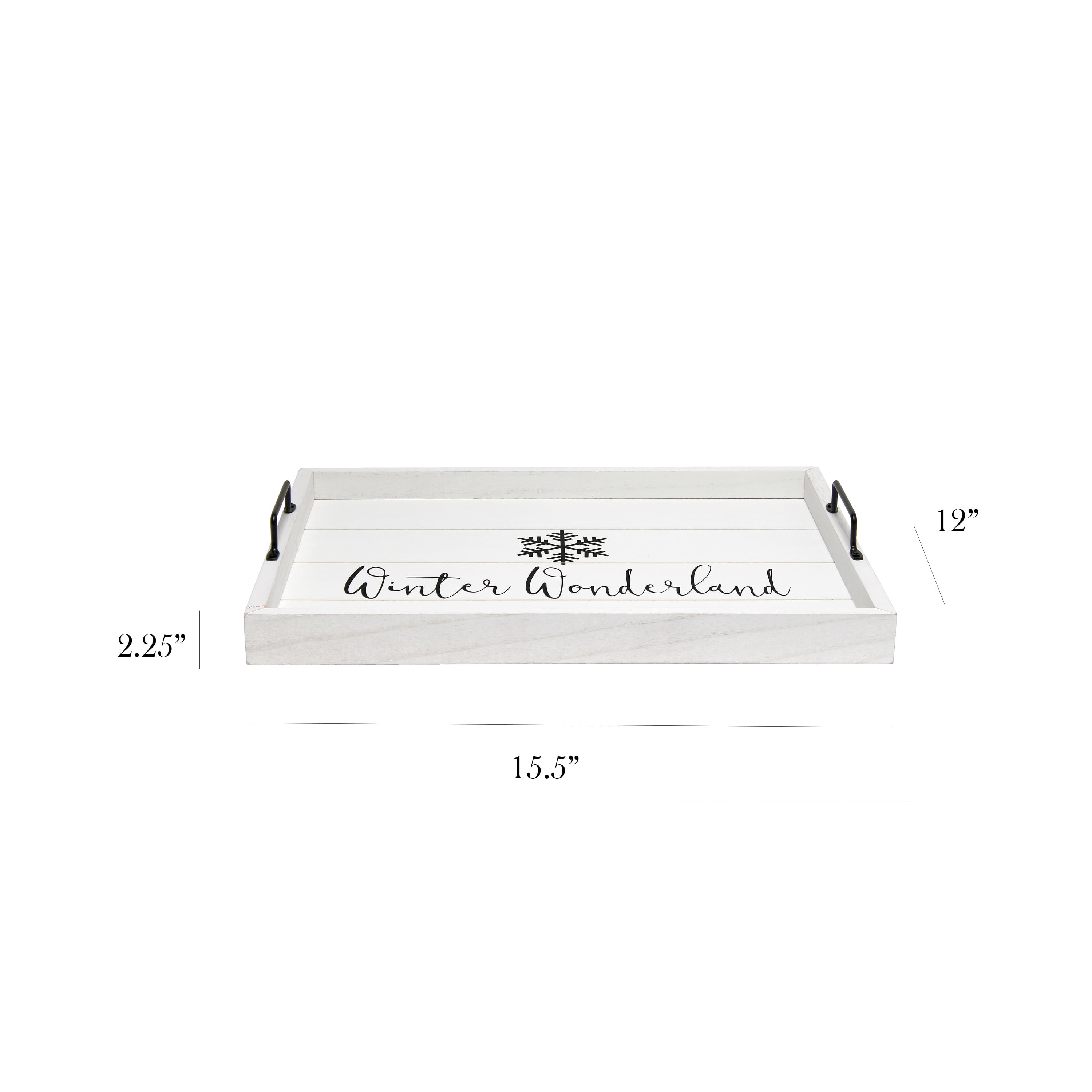 Elegant Designs™ 15.5" Winter Wonderland Serving Tray with Handles