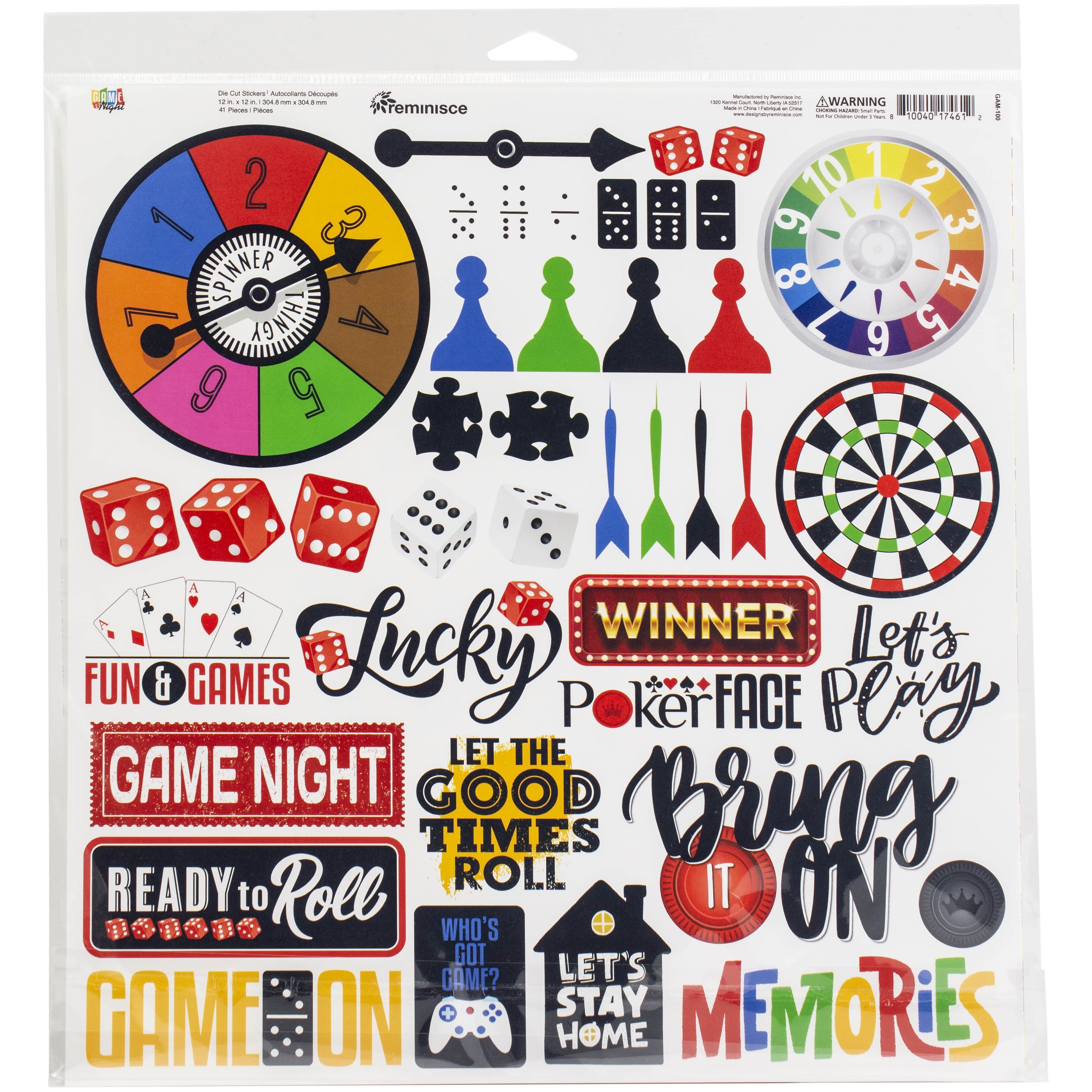 Reminisce Game Night Collection Kit, 12&#x22; x 12&#x22;
