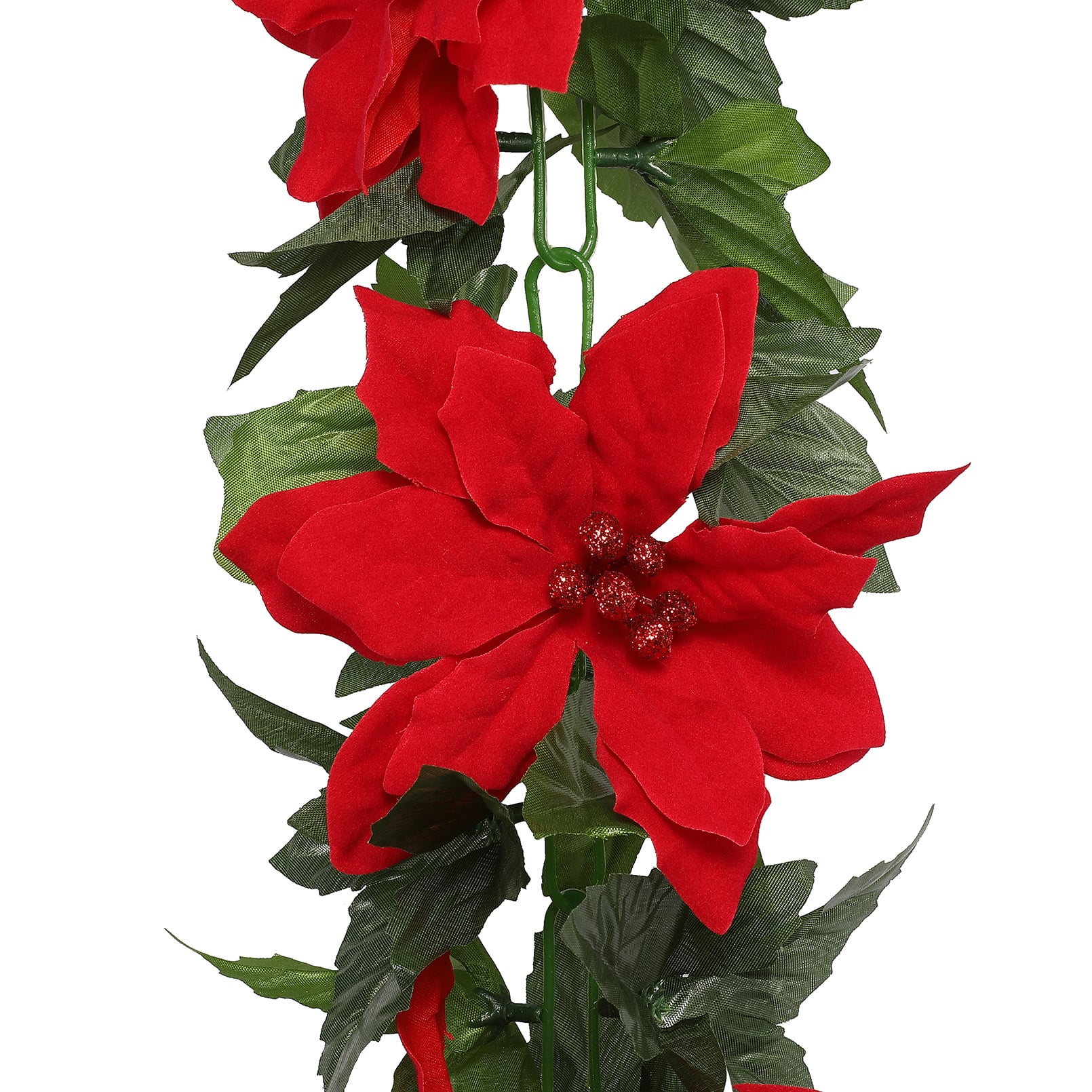 6ft. Red &#x26; Green Poinsettia Chain Garland by Ashland&#xAE;