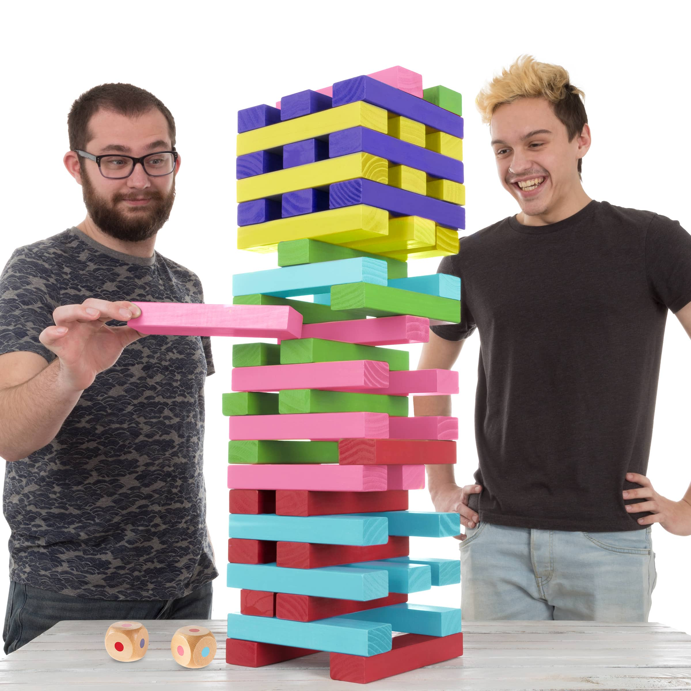 Toy Time Nontraditional Giant Wooden Blocks Outdoor Tower Stacking Game