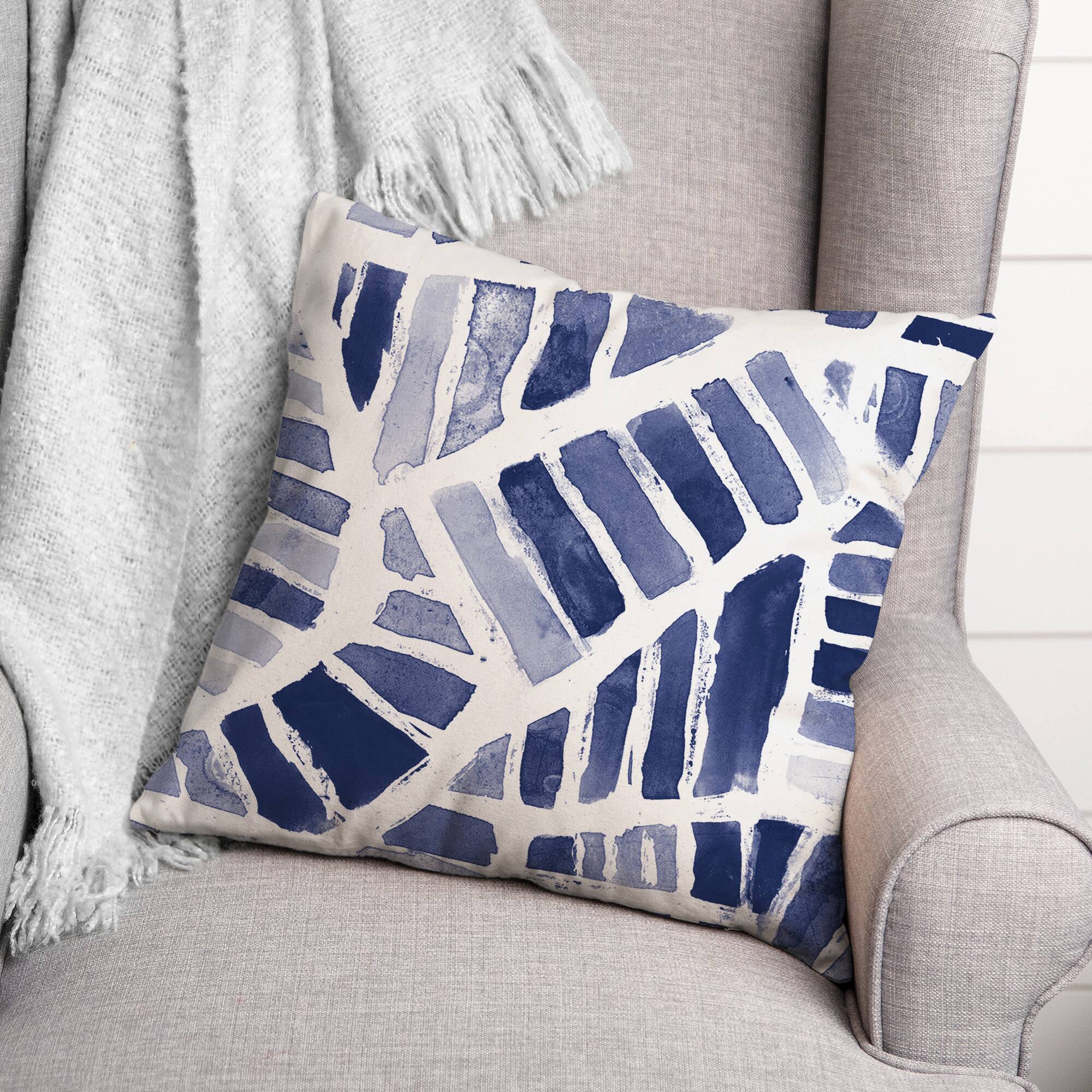 Geometric Seaside 18" x 18" Indoor / Outdoor Pillow